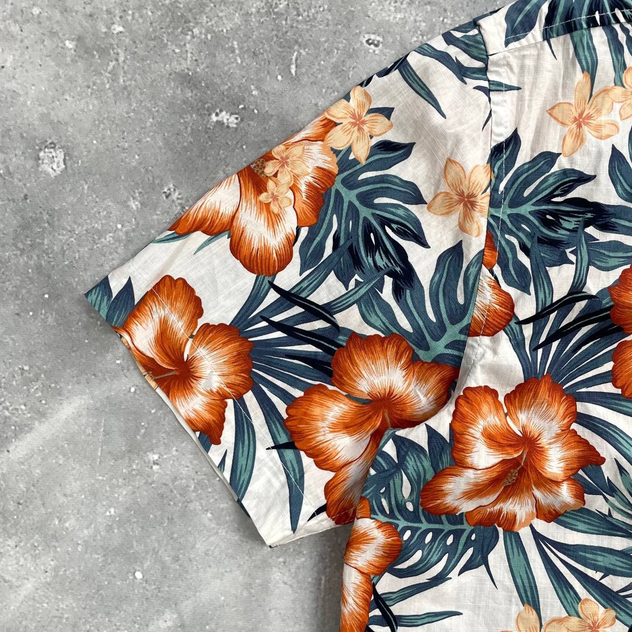 Penfield Penfield Hawaiian Short Sleeve Shirt White/ Orange/ Green M Size US M / EU 48-50 / 2 - 6 Thumbnail