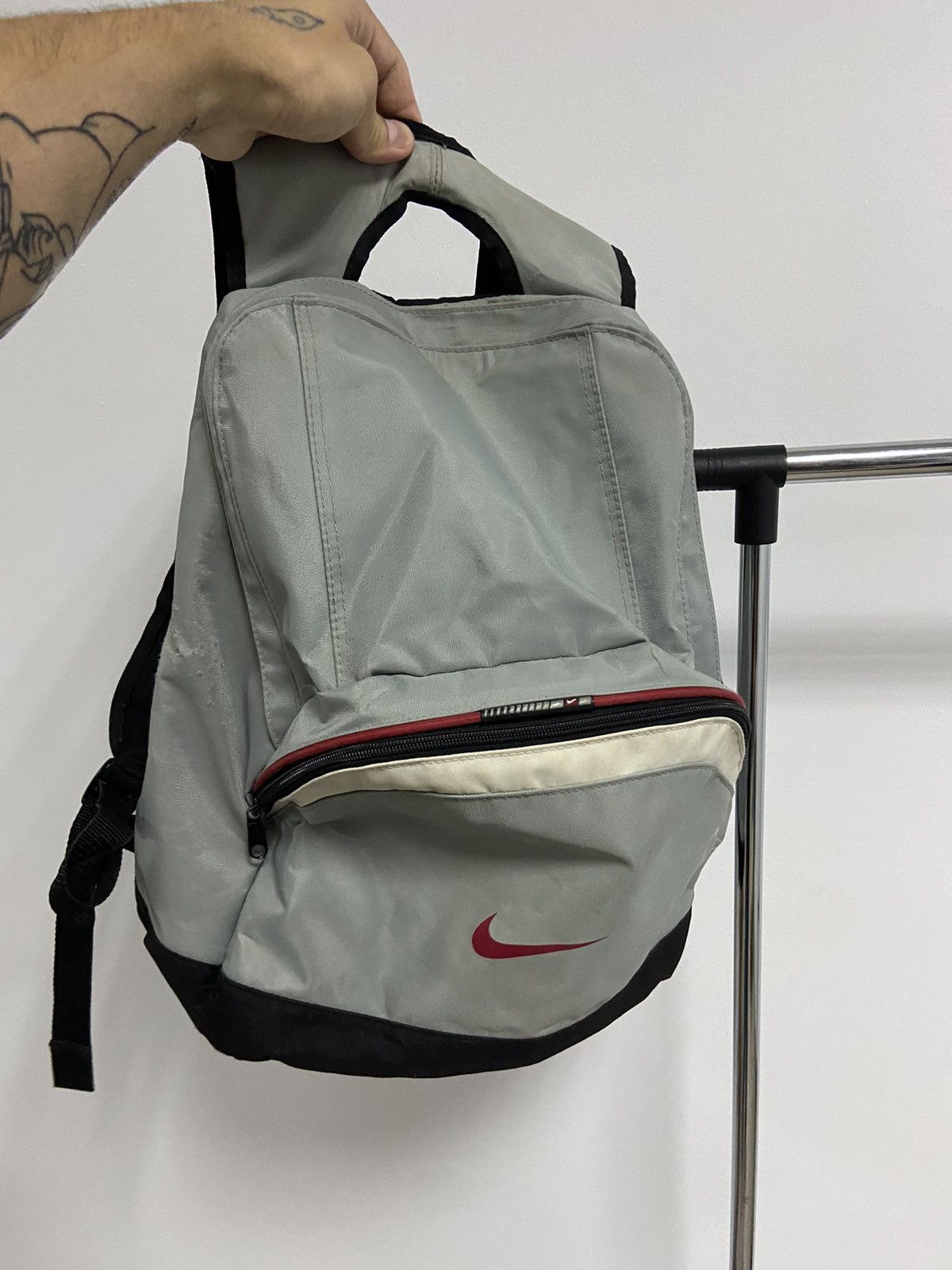 Nike × Vintage Nike Backpack Bag Vintage Big Swoosh Logo 90s Style Size ONE SIZE - 4 Thumbnail