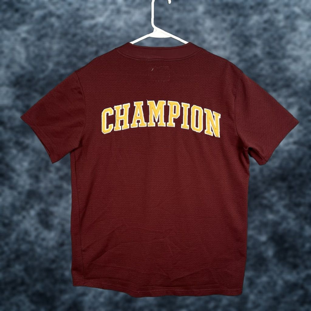 Champion VINTAGE Champion Athletic Baseball Jersey Shirt Mens Large Red Jersey Adult Large Red Size US L / EU 52-54 / 3 - 1 Thumbnail