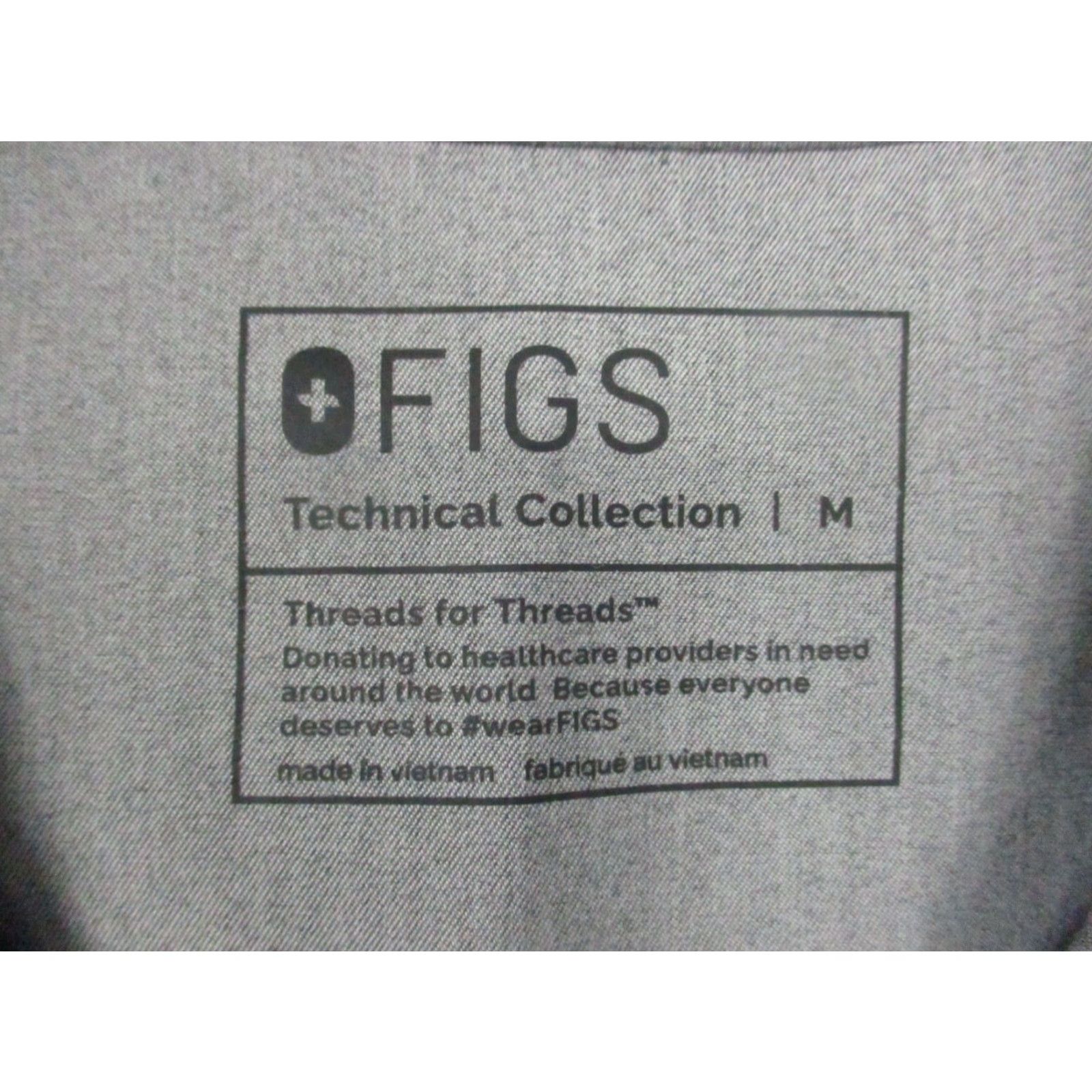 Vintage FIGS Technical Collection Gray Catarina Scrubs V-Neck Top Medium Uniform Gray Shirt Unisex Medical Size US M / EU 48-50 / 2 - 2 Thumbnail