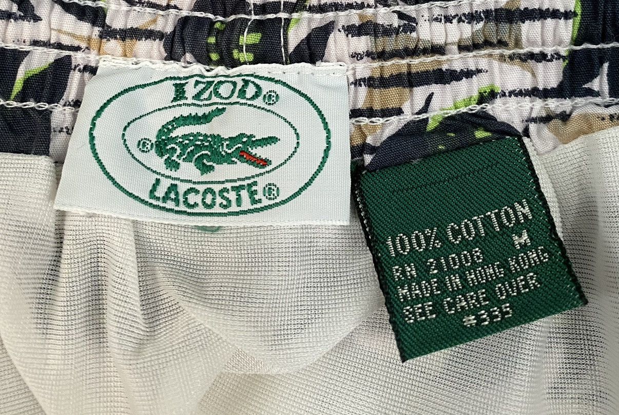 Lacoste VTG 90’s Izod Lacoste All Over Fish Print Lined Swim Shorts Size US 32 / EU 48 - 5 Thumbnail