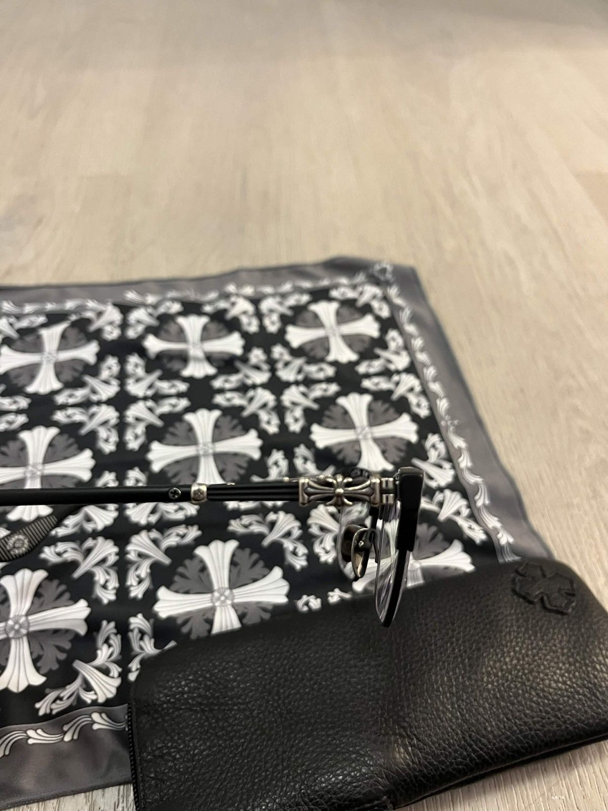Chrome Hearts Chrome Hearts Bonennoisseur II Eyeglasses Silver/Black Size ONE SIZE - 7 Thumbnail