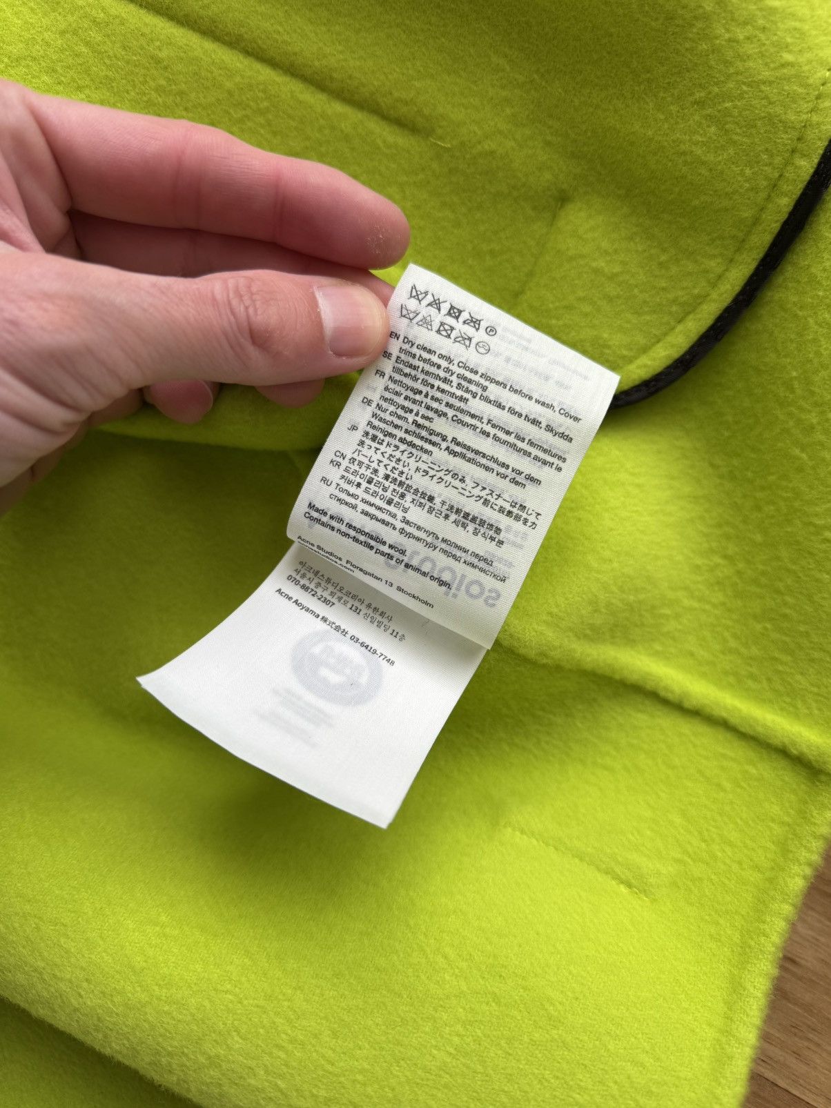 Acne Studios RARE Acne Studios Wool Jacket LIME GREEN Size 46 SS22 Size US S / EU 44-46 / 1 - 6 Thumbnail