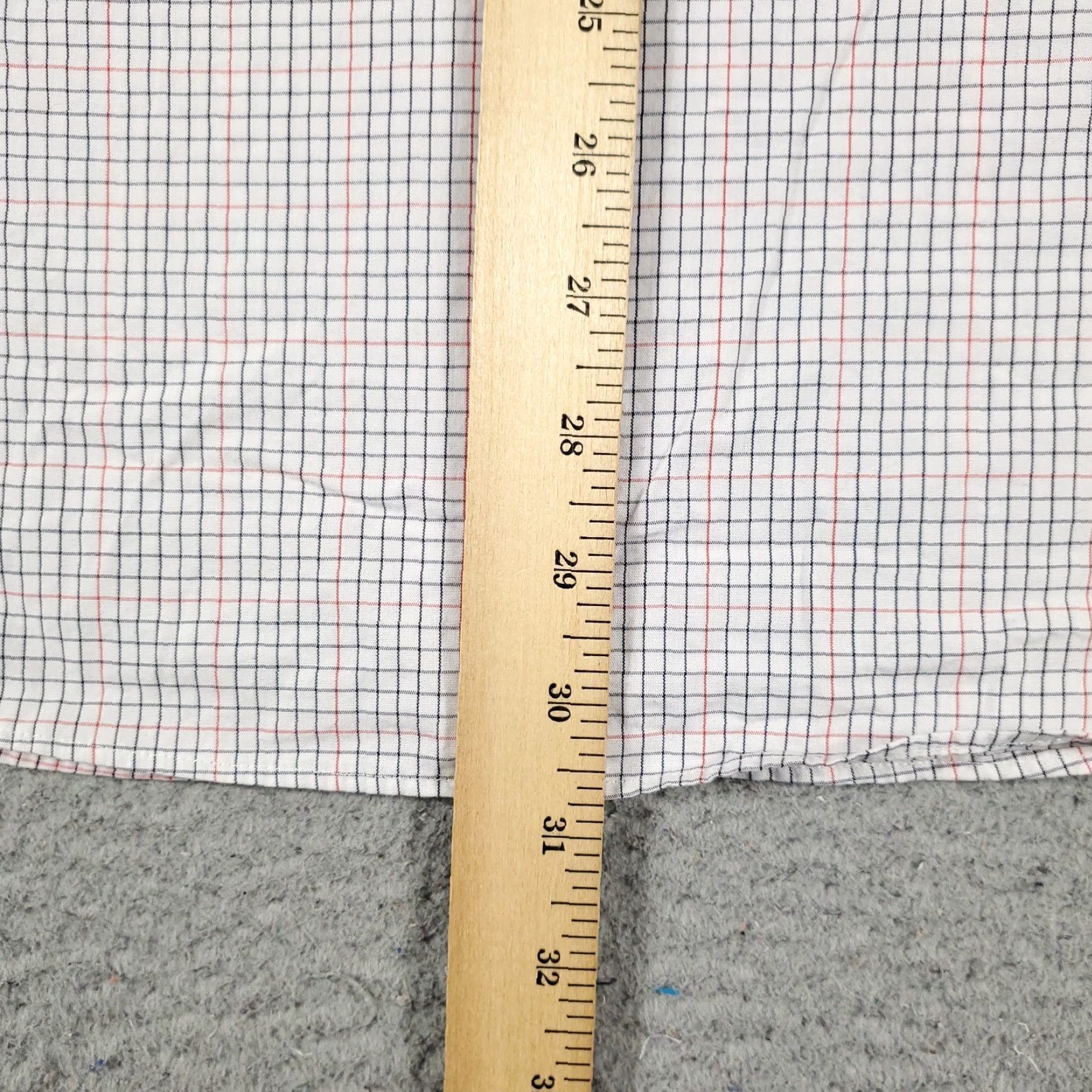 Tommy Hilfiger Tommy Hilfiger Shirt Mens 16.5 Red Check Dress Long Sleeve Button-Down Size 42R - 6 Thumbnail