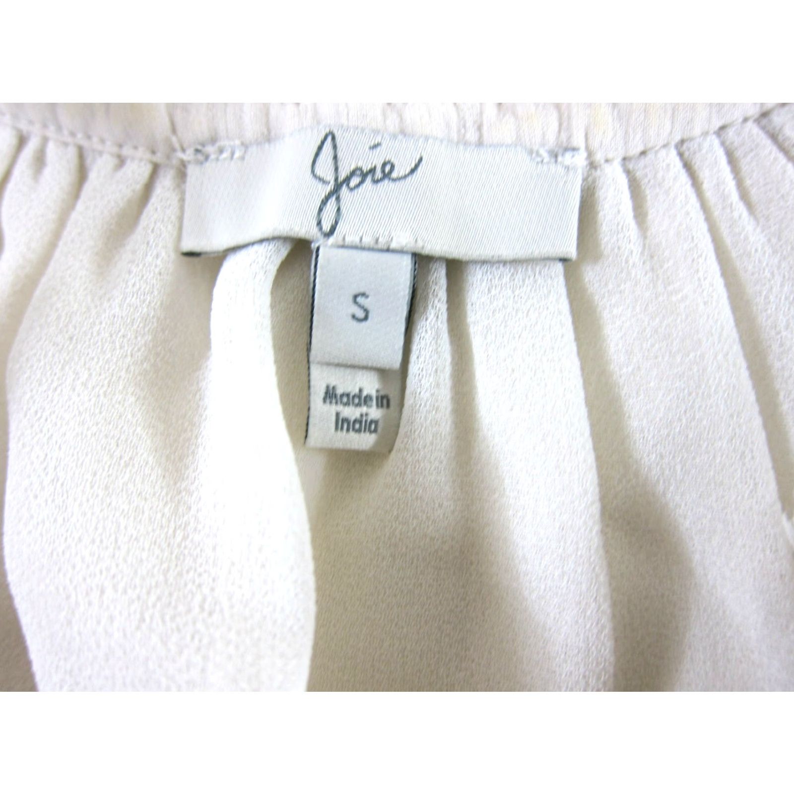 Joie JOIE 100% Silk Ivory Blue Red Embroidered Sleeveless Tunic Tank Blouse Small Size S / US 4 / IT 40 - 3 Thumbnail