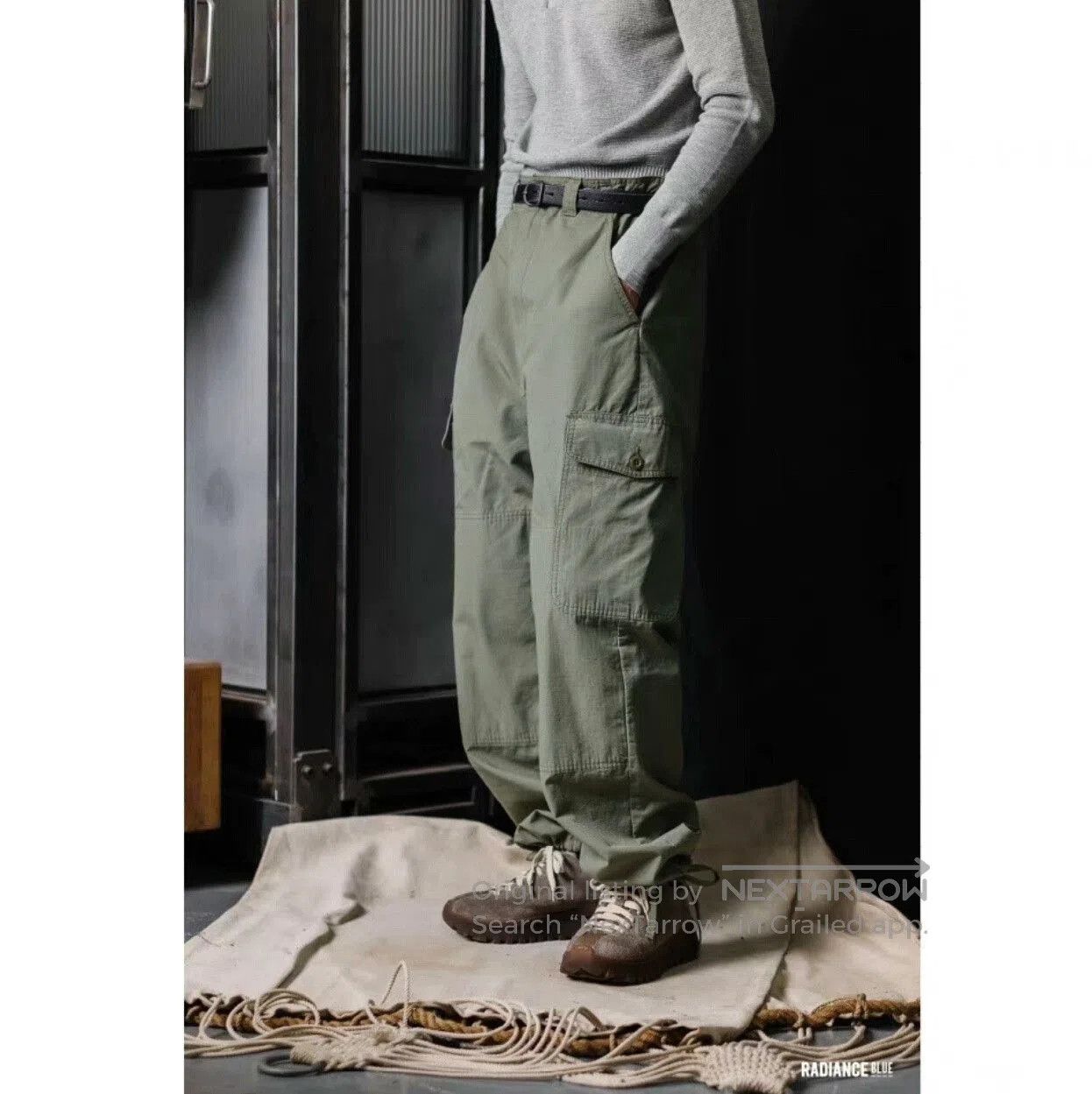 Nigel Cabourn Nigel Cabourn Green Cargo Pants Size 32. Size US 32 / EU 48 - 2 Thumbnail