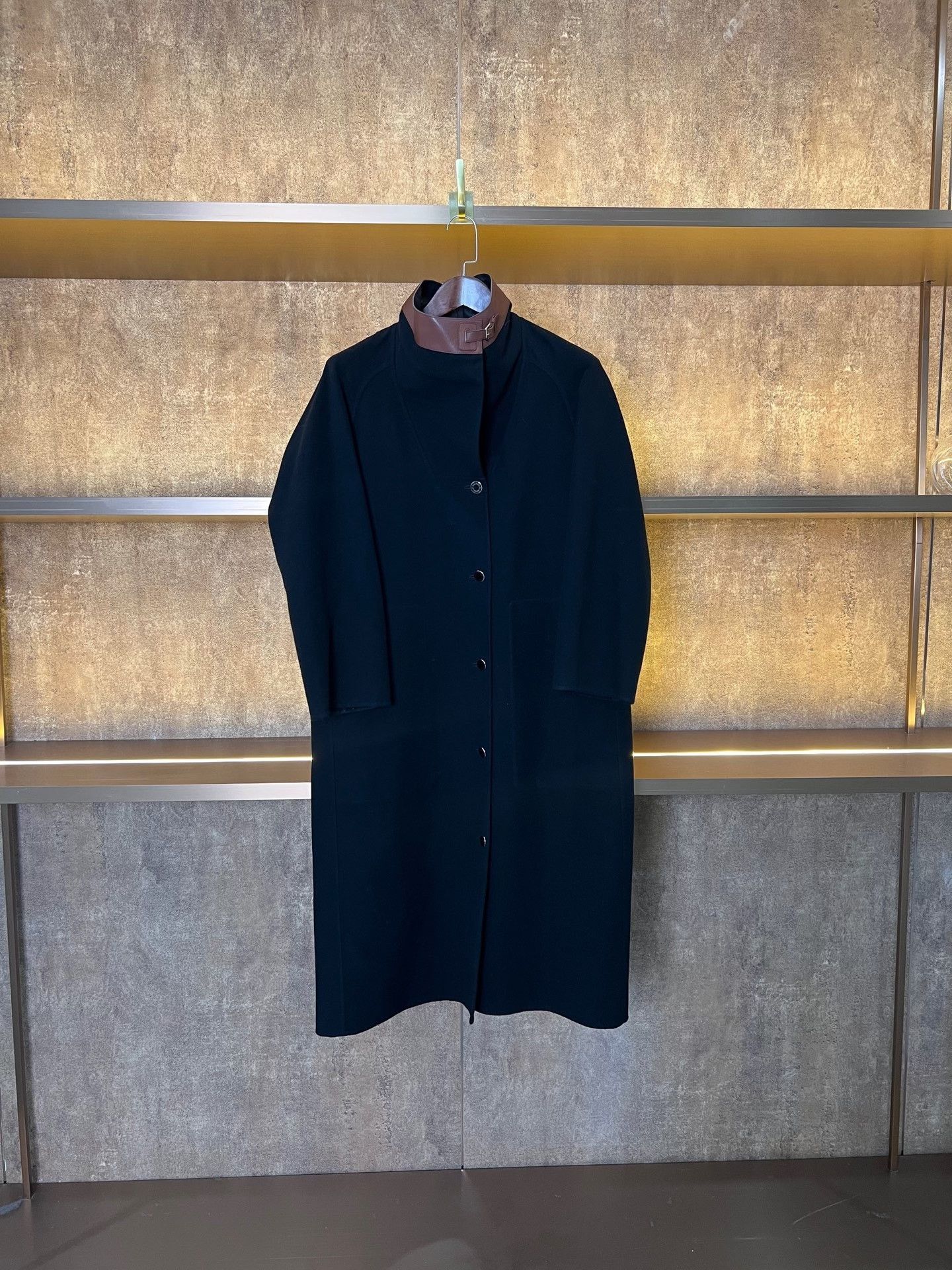 Hermes Hermes Lambskin Collar Cashmere Coat Size XXS / US 00 / IT 34 - 1 Thumbnail