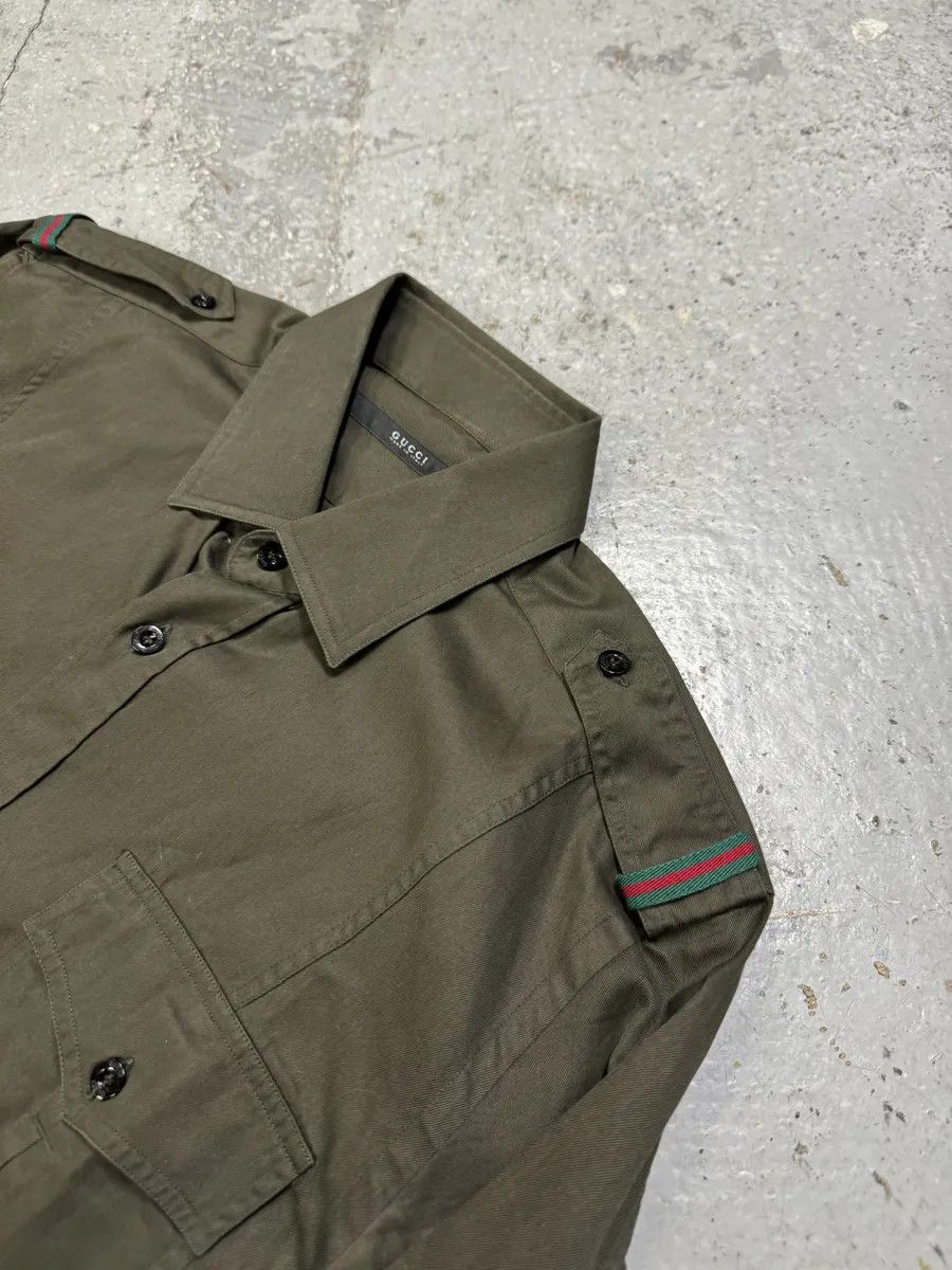 Gucci Gucci Khaki Green Military Shirt Size US M / EU 48-50 / 2 - 11 Thumbnail
