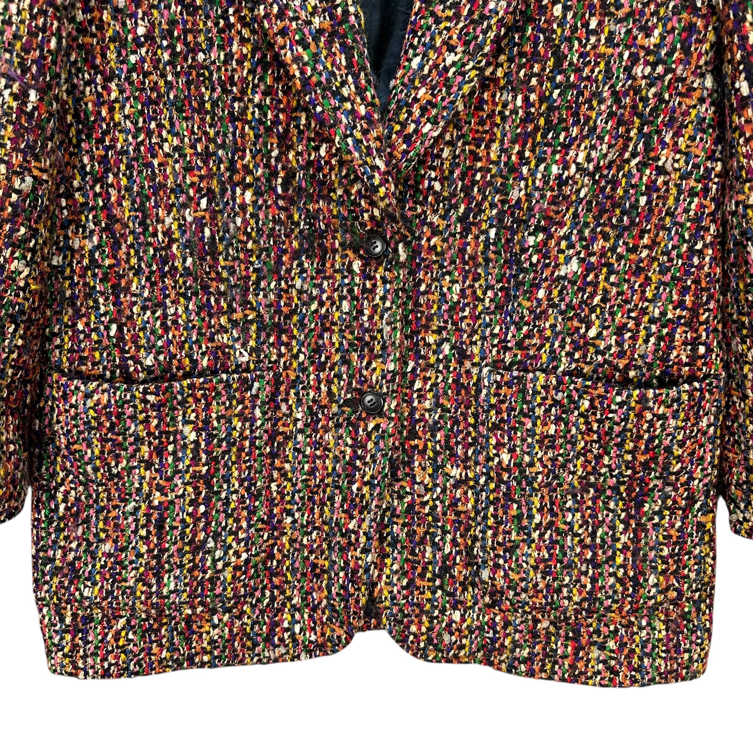 Kenzo Vintage 90s KENZO Paris Rainbow Tweed Blazer Jacket A80-1941 Size M / US 6-8 / IT 42-44 - 3 Thumbnail