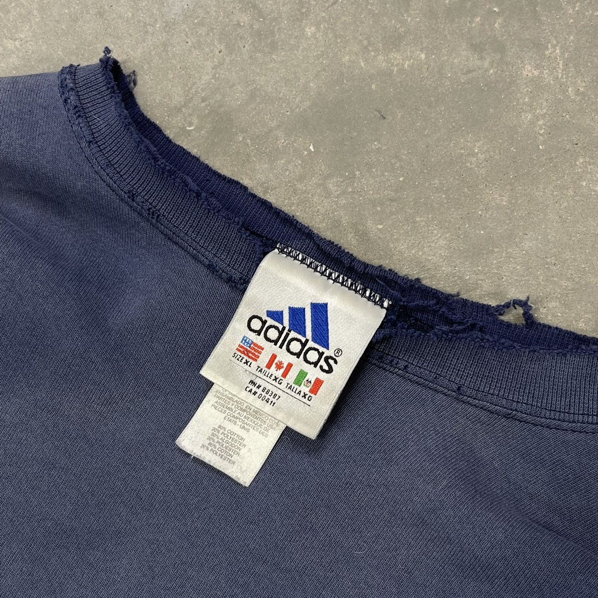 Vintage Vintage Thrashed Adidas Crewneck Sweatshirt Sun Faded Boxy Size US XL / EU 56 / 4 - 6 Thumbnail