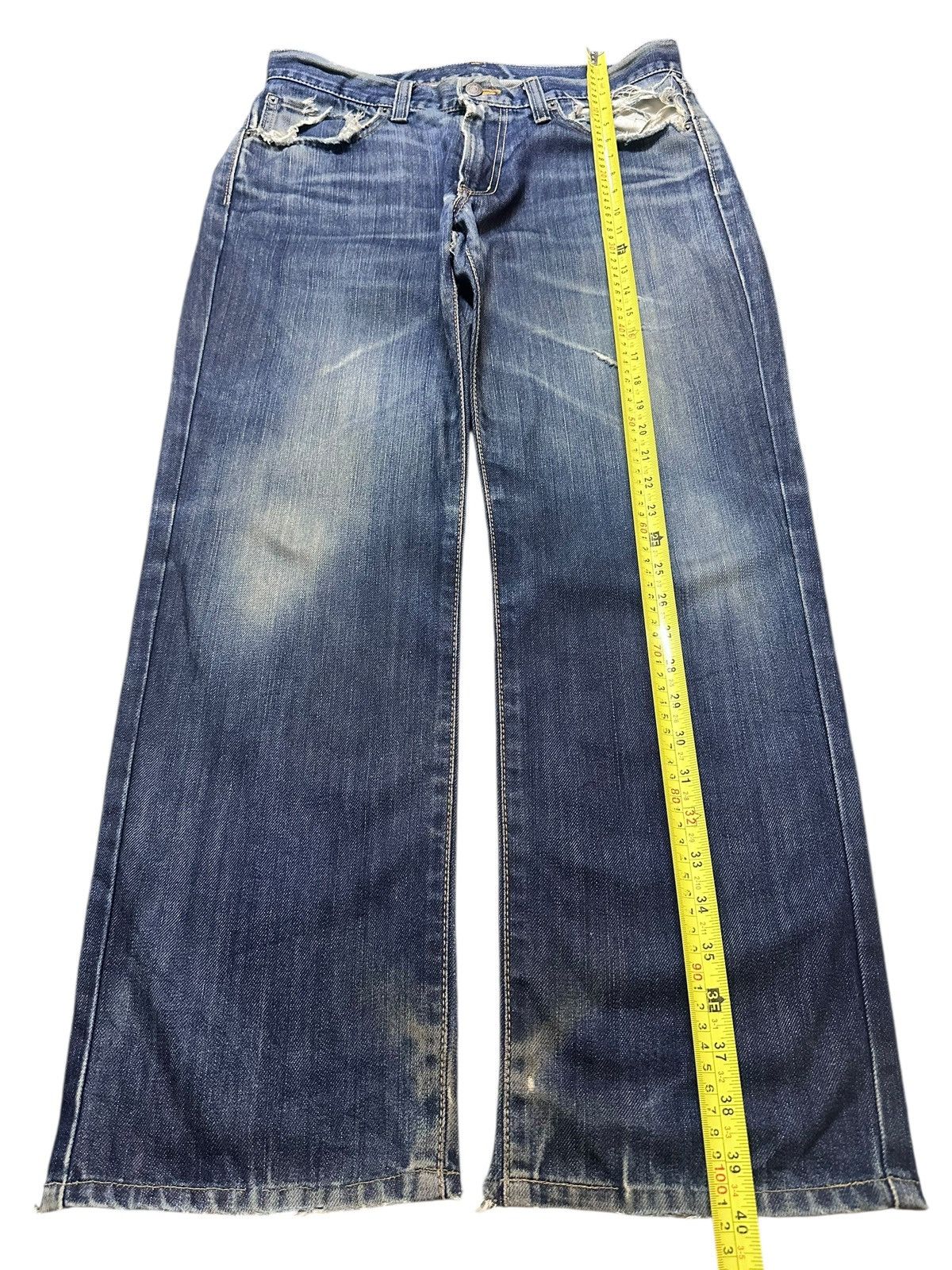 Edwin Vintage Distressed Edwin 403 Faded Wash Loose Baggy Style Size US 33 - 13 Thumbnail
