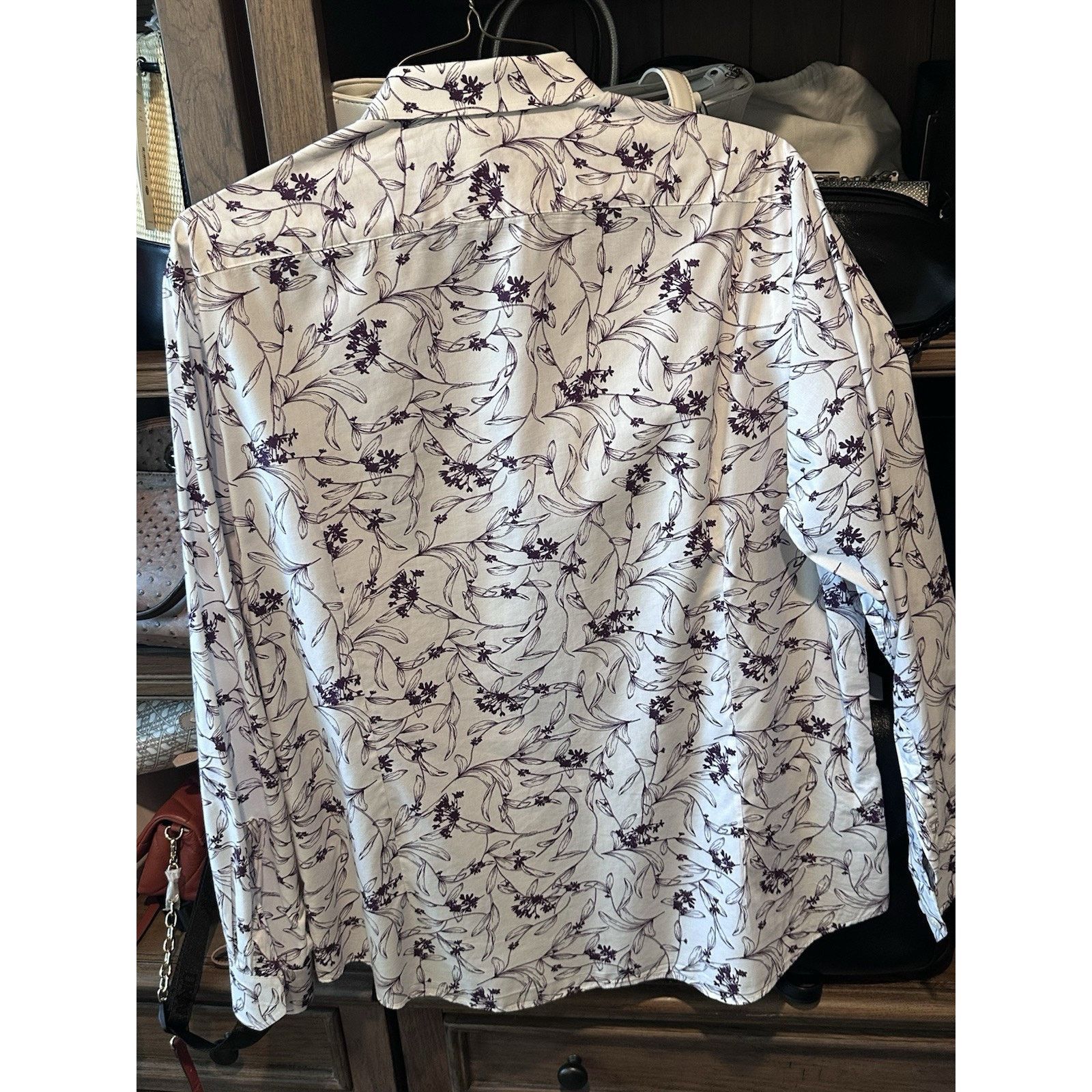 Murano Murano Slim Fit Long Sleeve Purple And White XL Size US XL / EU 56 / 4 - 5 Thumbnail