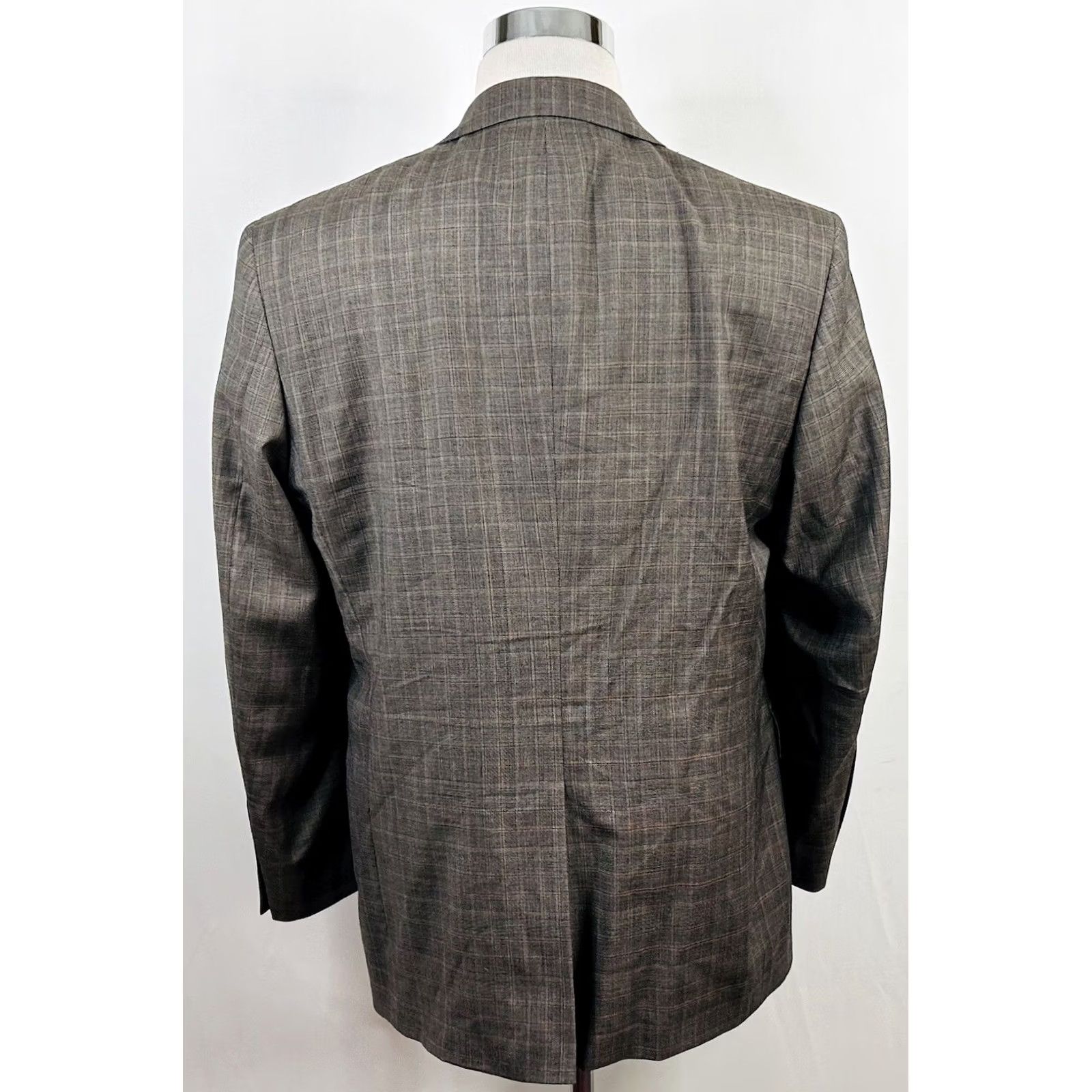 Jos. A. Bank Jos A Bank Sport Coat 44R Brown Glen Plaid Two-Button Lined Vented Wool Jacket/Coat Mens Size US XS / EU 42 / 0 - 5 Thumbnail