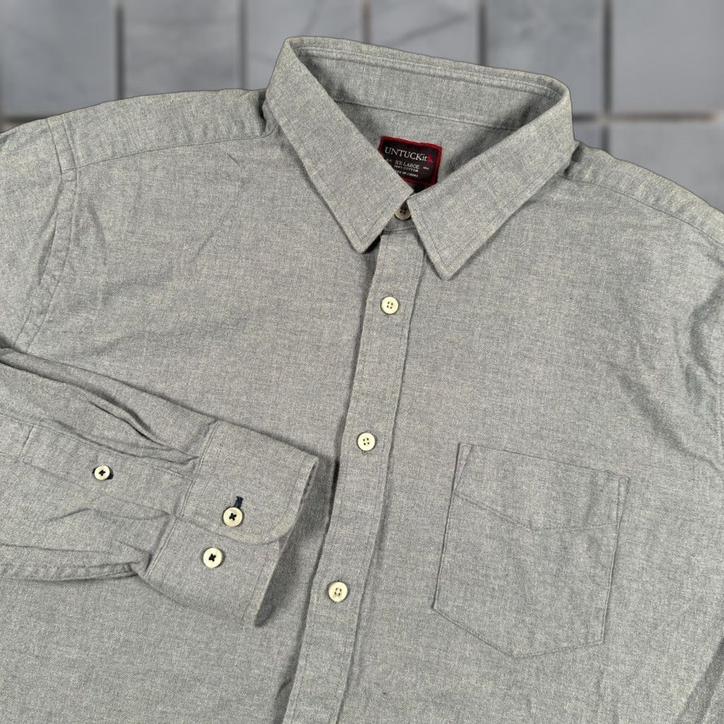 UNTUCKit UNTUCKit Flannel Shirt Men's 2XL Solid Blue Button Up Midweight Cotton Shirt UNTUCKit Flannel Shirt Men 2XL Solid Blue Button Up Midweight Cotton Size US XXL / EU 58 / 5 - 1 Thumbnail
