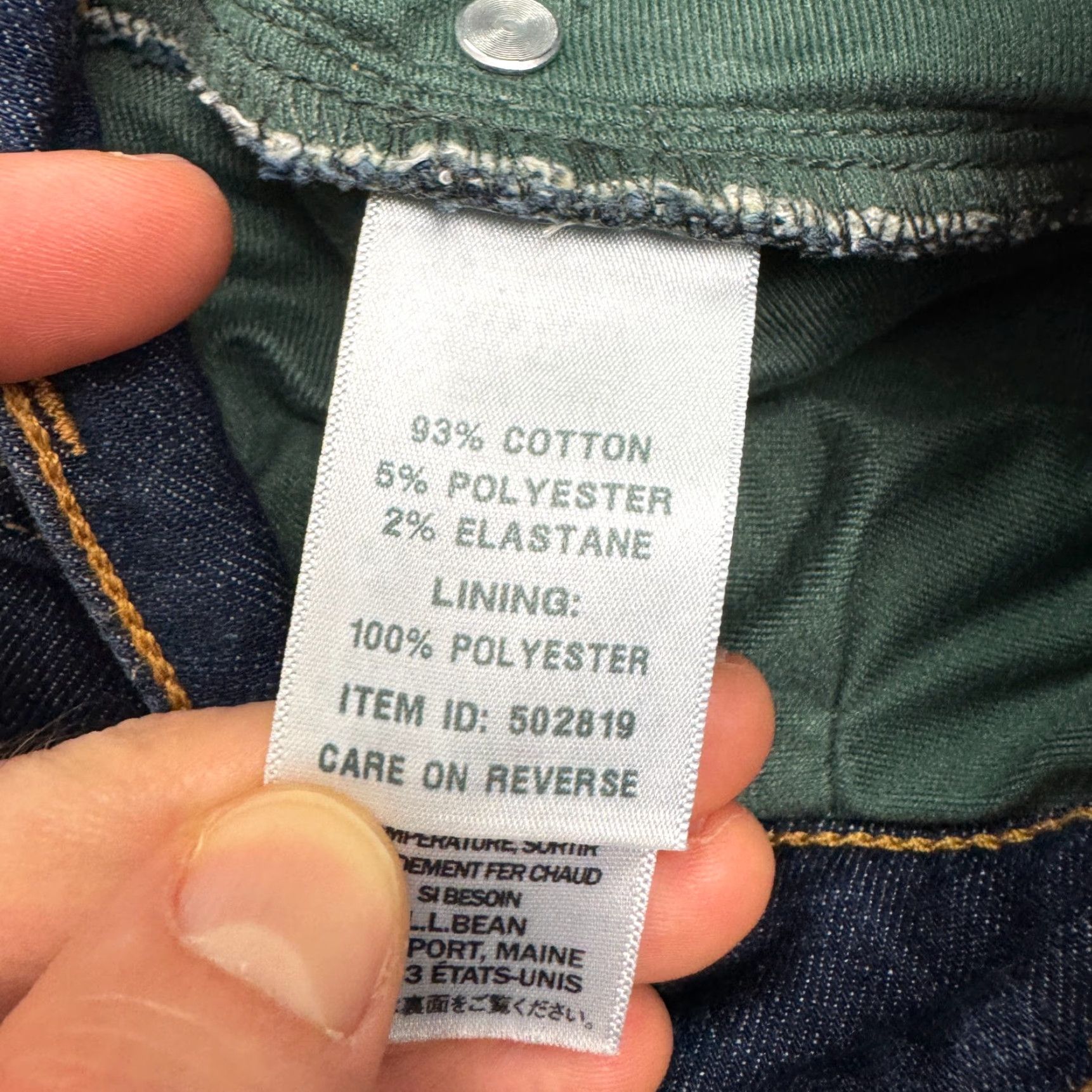 Vintage L.L. Bean Classic Fit Jeans Womens 10 Blue Dark Wash Lined Straight Leg Denim Size 30" / US 8 / IT 44 - 7 Thumbnail