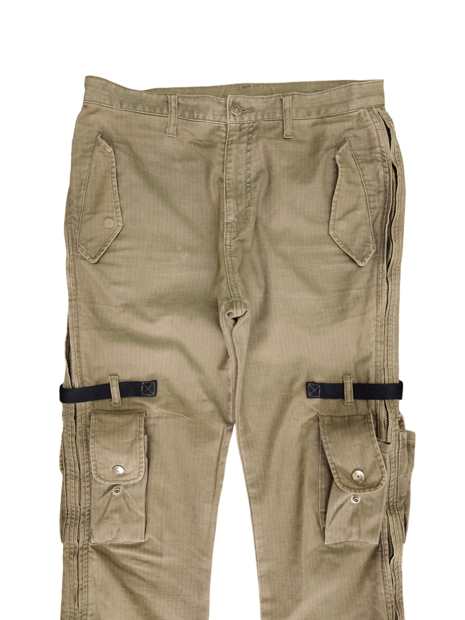PPFM PPFM Long Zipper Bondage Punk Multi Pocket Tactical Pants Size US 32 / EU 48 - 2 Thumbnail