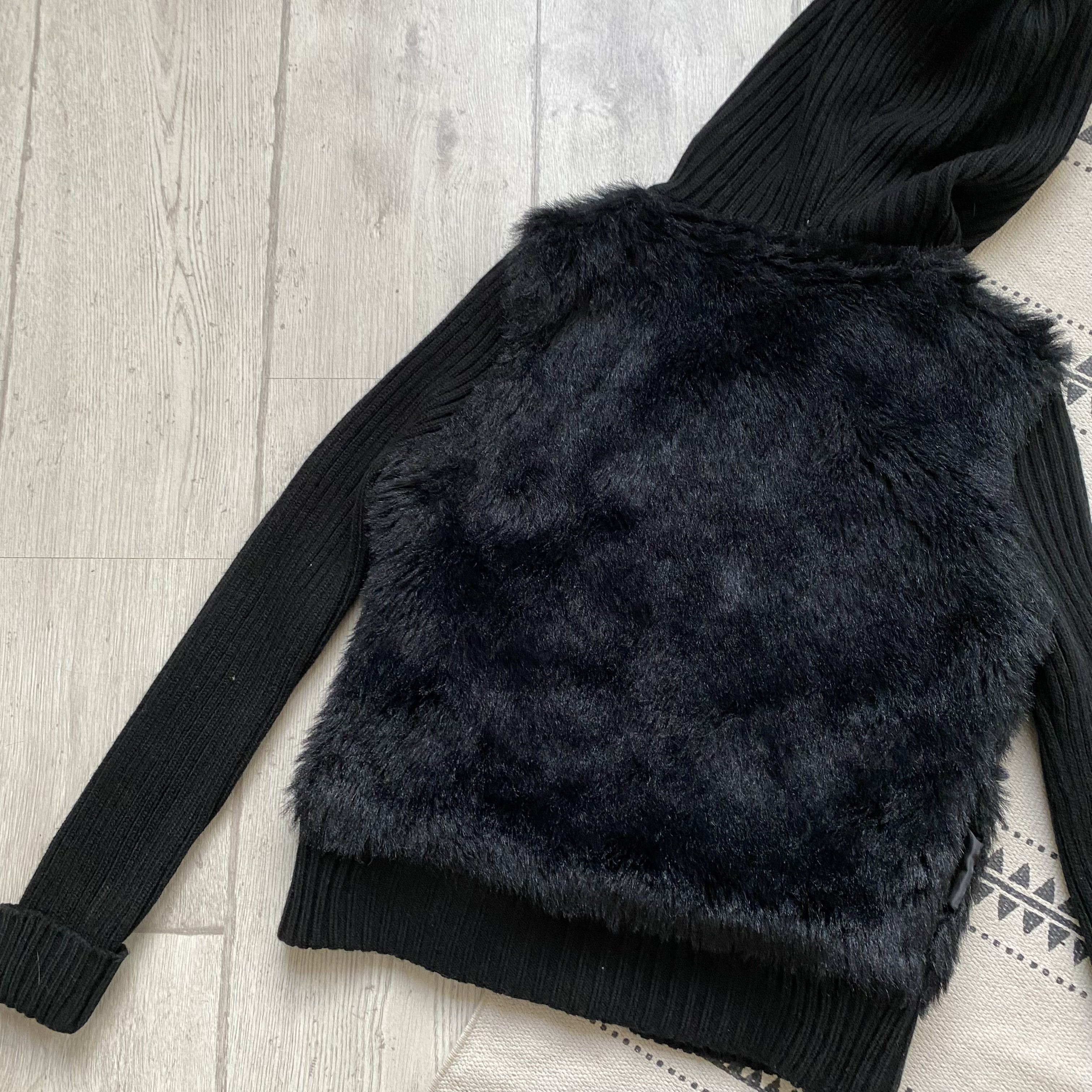 Hysteric Glamour Avant-Garde Y2K Vintage Knit Faux fur hoodie Jacket opium Size M / US 6-8 / IT 42-44 - 8 Thumbnail