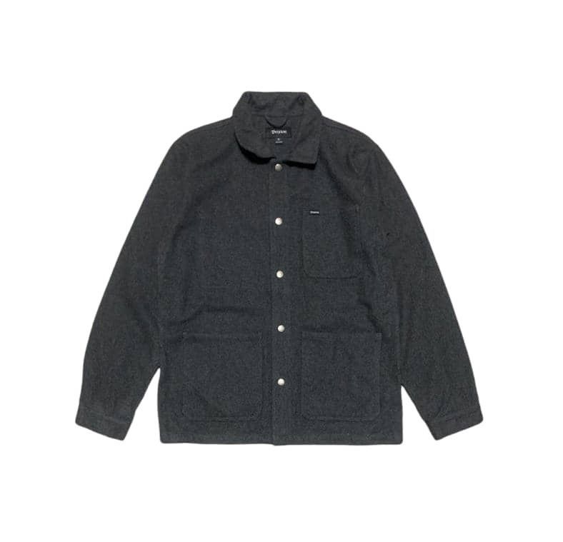 image of Archival Clothing x Brixton Wool Chore Jacket in Grey, Men's (Size Small)