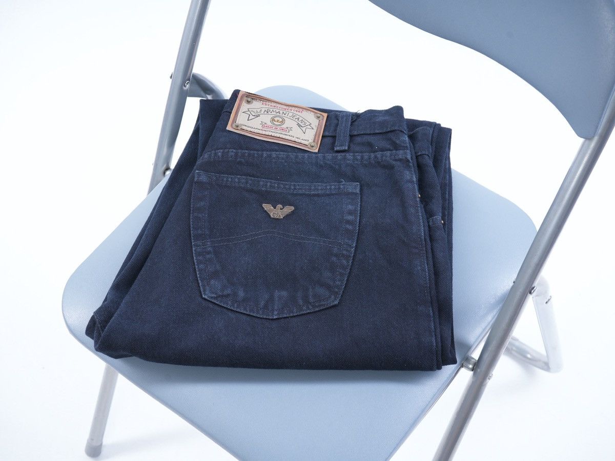 Armani Vintage 90's Armani Jeans Metal Logo Black Denim Comfort fit Size US 32 / EU 48 - 1 Thumbnail