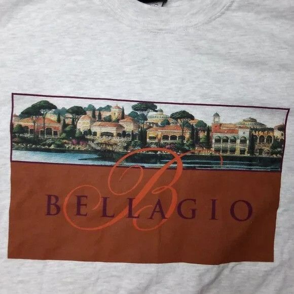 Vintage Deadstock Vintage Italy Hotel Bellagio Las Vegas T-Shirt Size US XL / EU 56 / 4 - 1 Thumbnail