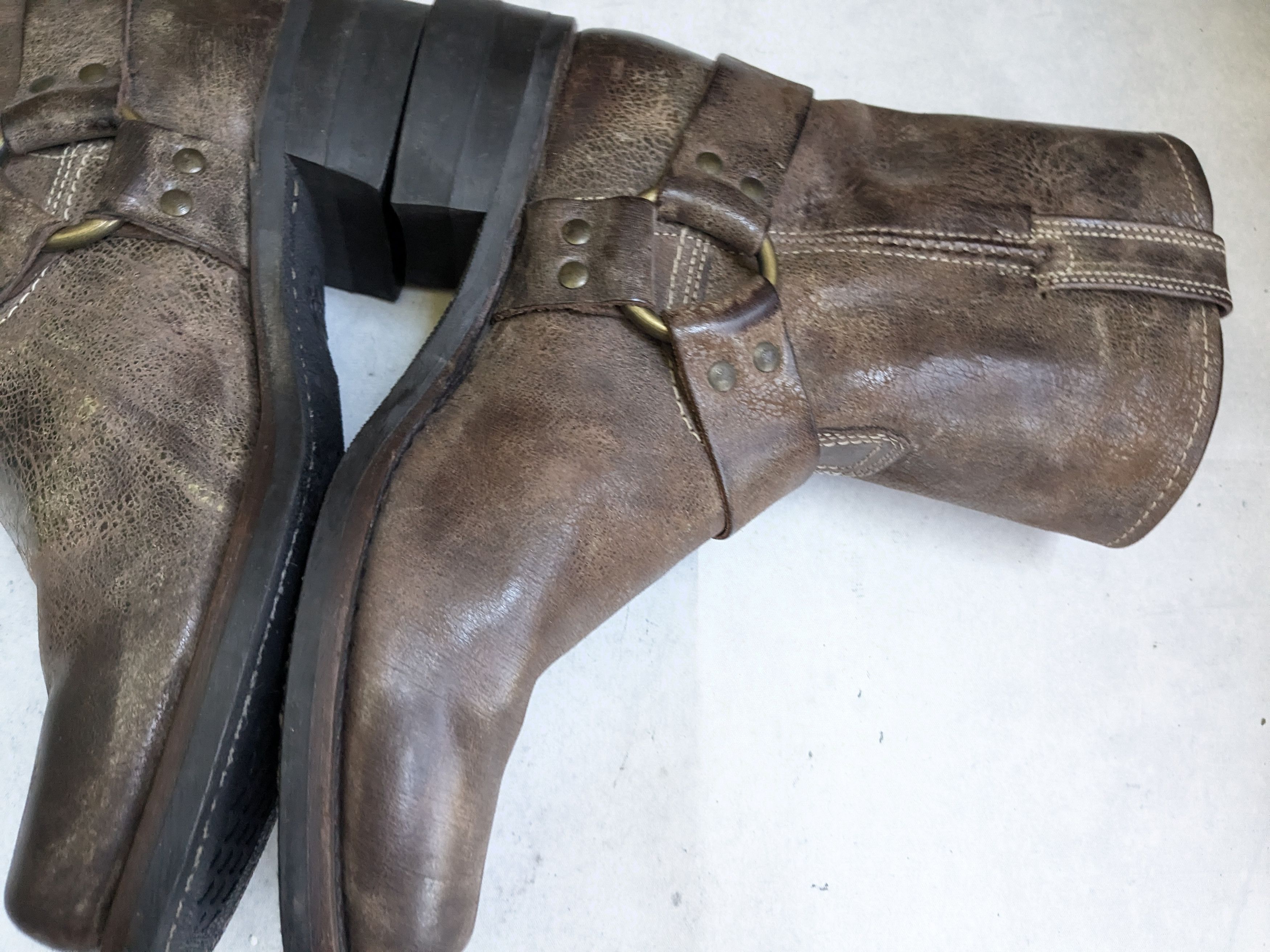 Frye Frye Harness Boots Brown 9.5 M Leather Size US 9.5 / EU 42-43 - 15 Thumbnail