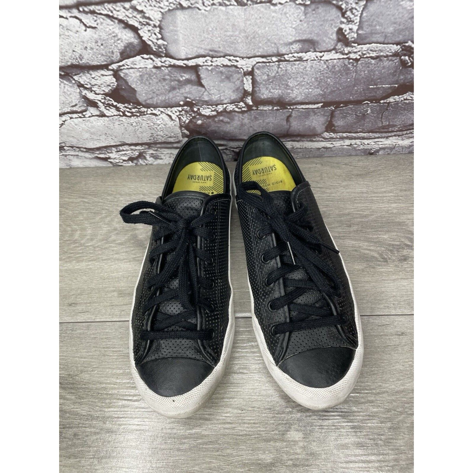 Kate Spade Kate Spade Saturday PF-Flyers Black Leather Low Top Sneakers Size US 8 / IT 38 - 17 Thumbnail