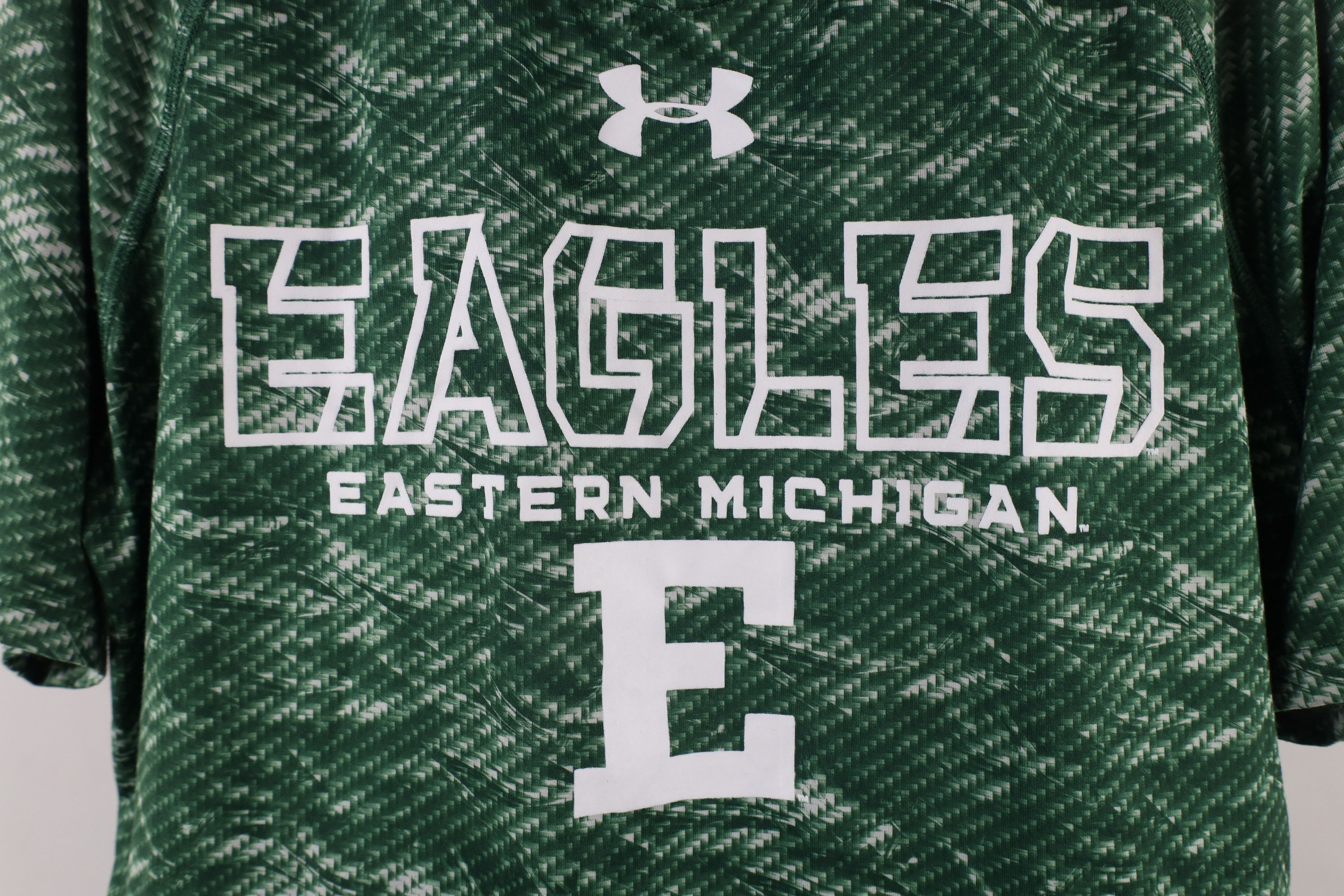 Under Armour × Vintage Under Armour Out Eastern Michigan University T-Shirt Green Size US L / EU 52-54 / 3 - 4 Thumbnail