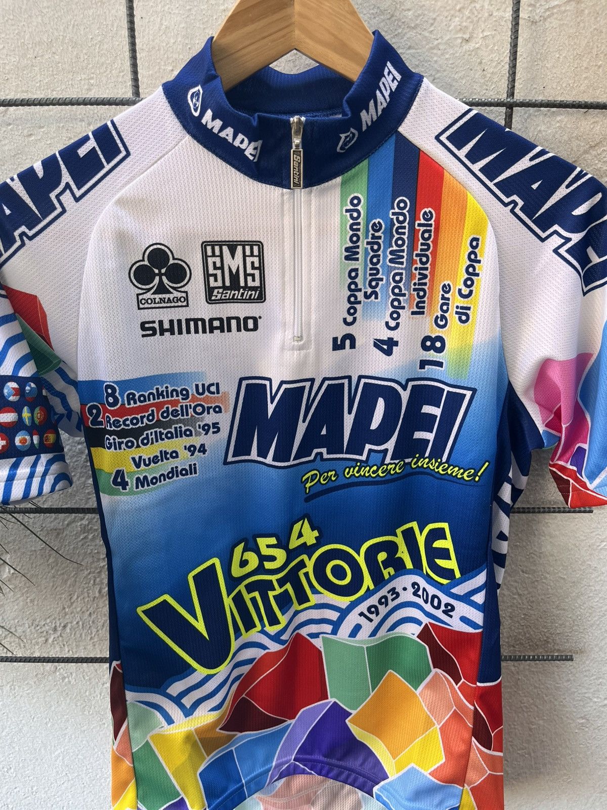 Other SMS Santini Vintage Cycling Jersey MAPEI Size US S / EU 44-46 / 1 - 4 Thumbnail