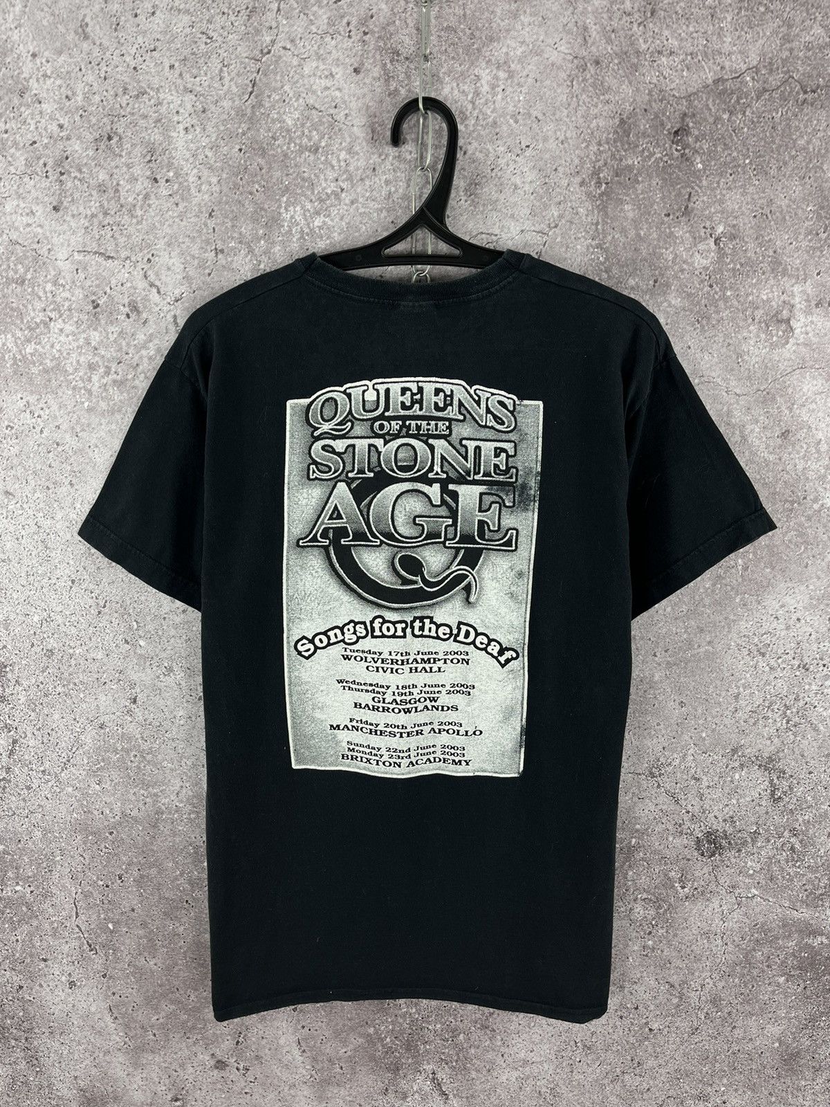 Band Tees Rare 2003 Queen Of The Stone Age Tee Big Double Logo Size L Size US L / EU 52-54 / 3 - 6 Thumbnail