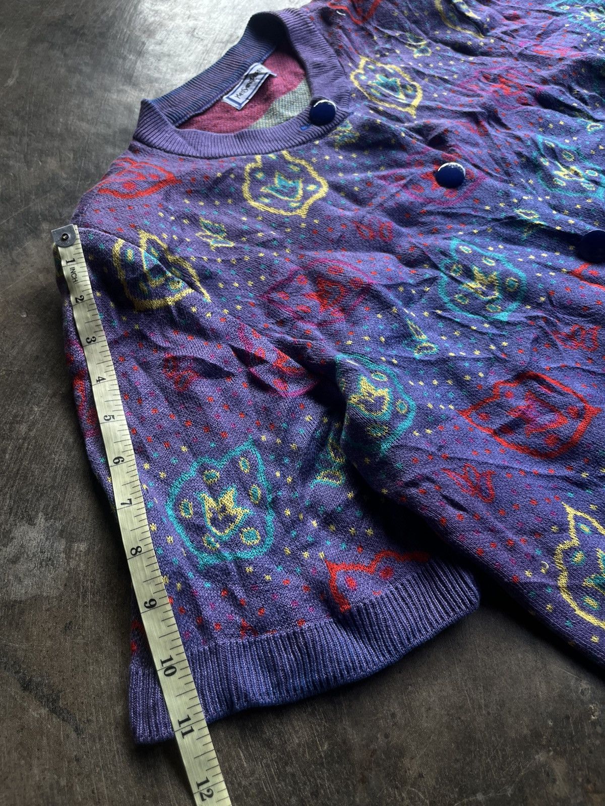 Yves Saint Laurent YVES SAINT LAURENT KNIT SHORT SLEEVE FLOWERS VINTAGE Size US M / EU 48-50 / 2 - 11 Thumbnail