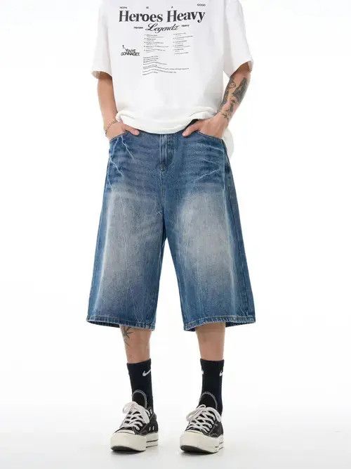 Other Lightning Blue Jorts, Loose Denim Jean Shorts Size US 30 / EU 46 - 4 Thumbnail