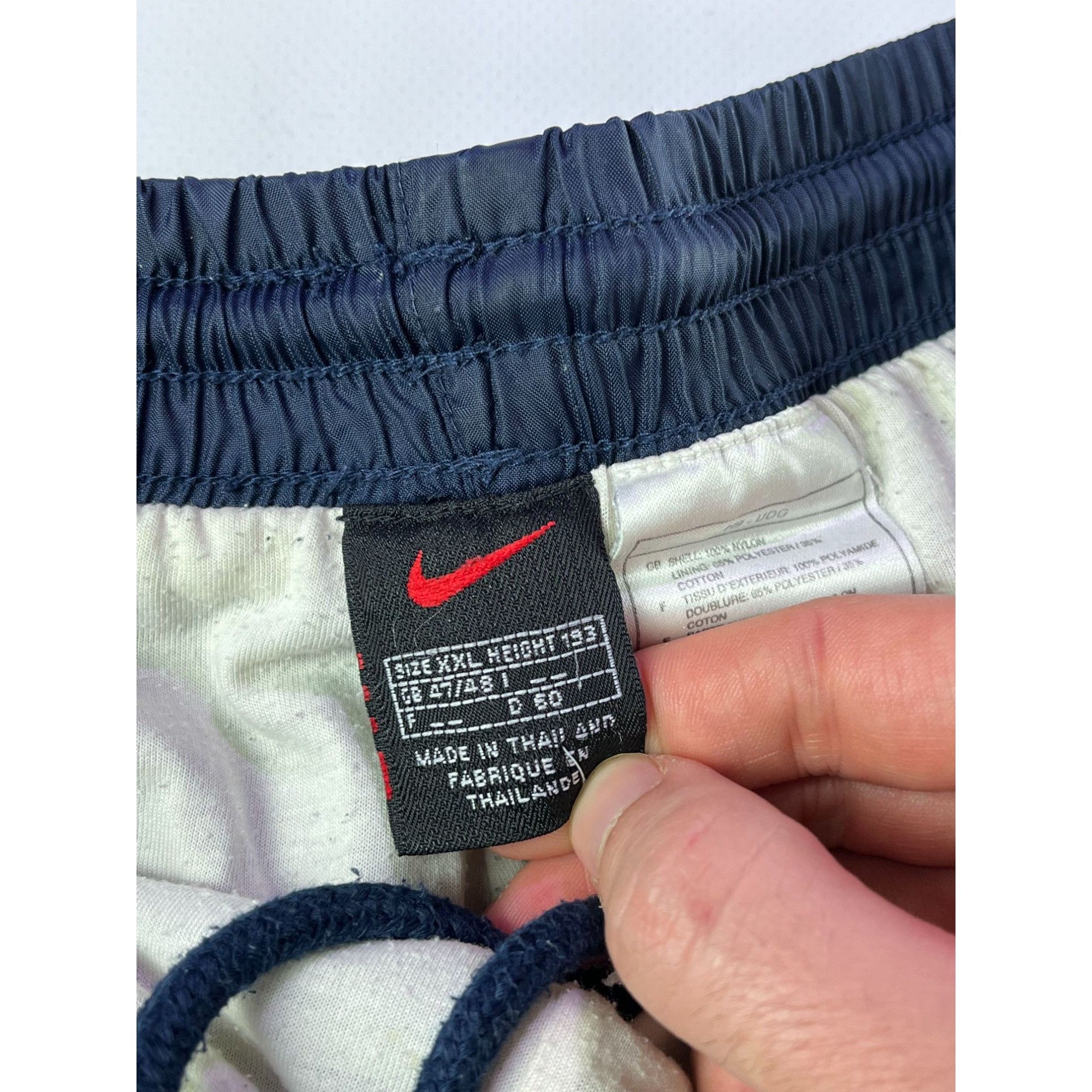 Nike × Vintage Nike Vintage 90s Navy Nylon Baggy Pants Size US 38 / EU 54 - 6 Thumbnail