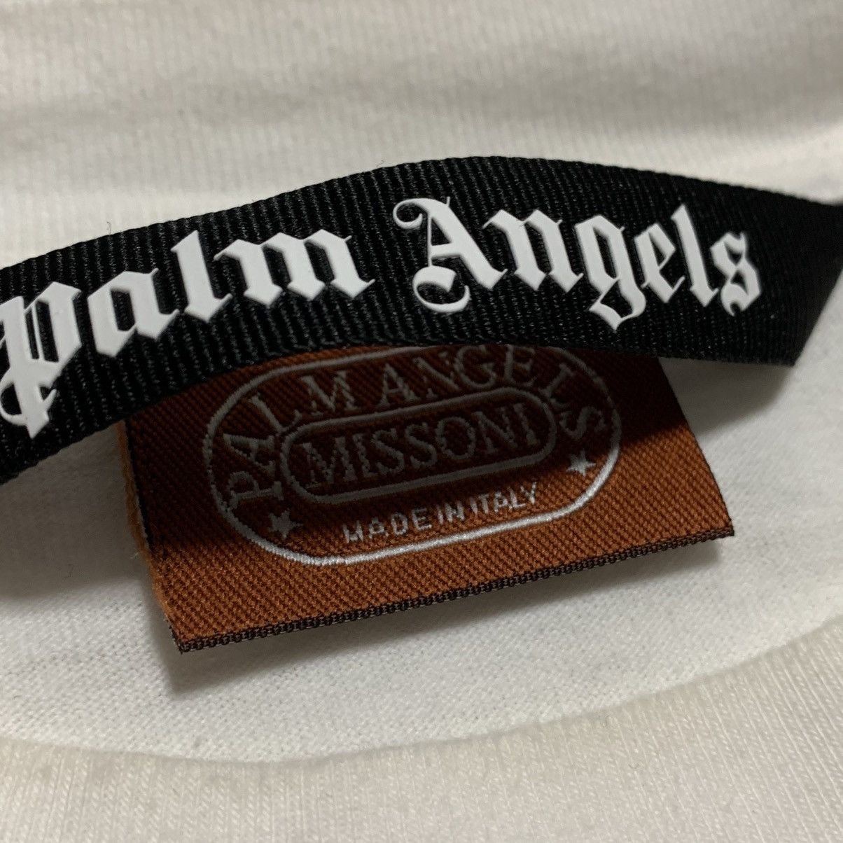 Palm Angels Palm Angels Large Missoni Spray Paint White Tee Size US L / EU 52-54 / 3 - 7 Thumbnail
