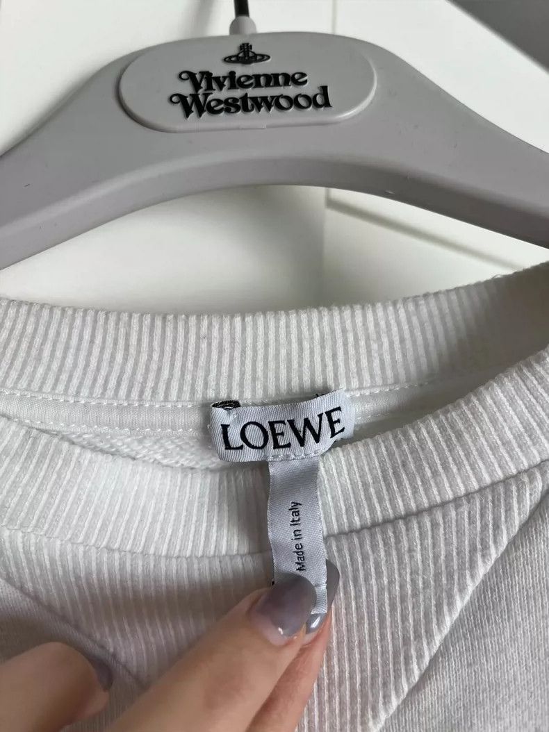 Loewe LOEWE White seven-color embroidered gold thread hoodie Size M / US 6-8 / IT 42-44 - 2 Thumbnail