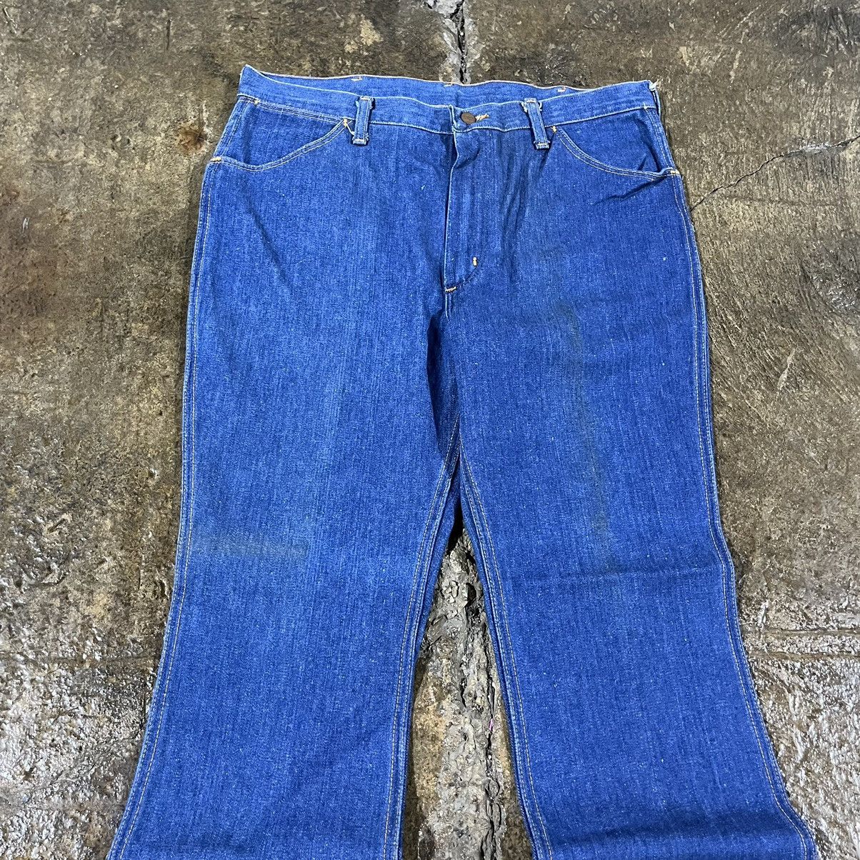 Levi's × Vintage × Wrangler Crazy Vintage 60s 70s Wrangler Bell Bottom Flare Jeans Size US 36 / EU 52 - 7 Thumbnail