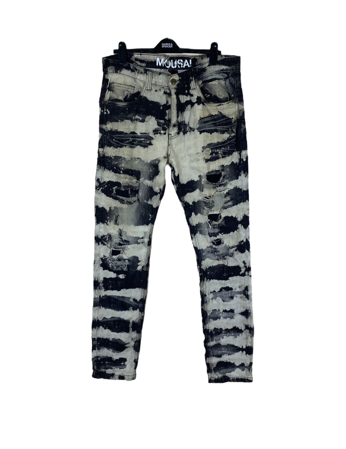 If Six Was Nine × Japanese Brand Japanese Brand Mousai Distressed Patchwork Camo Pants Size US 38 / EU 54 - 2 Thumbnail