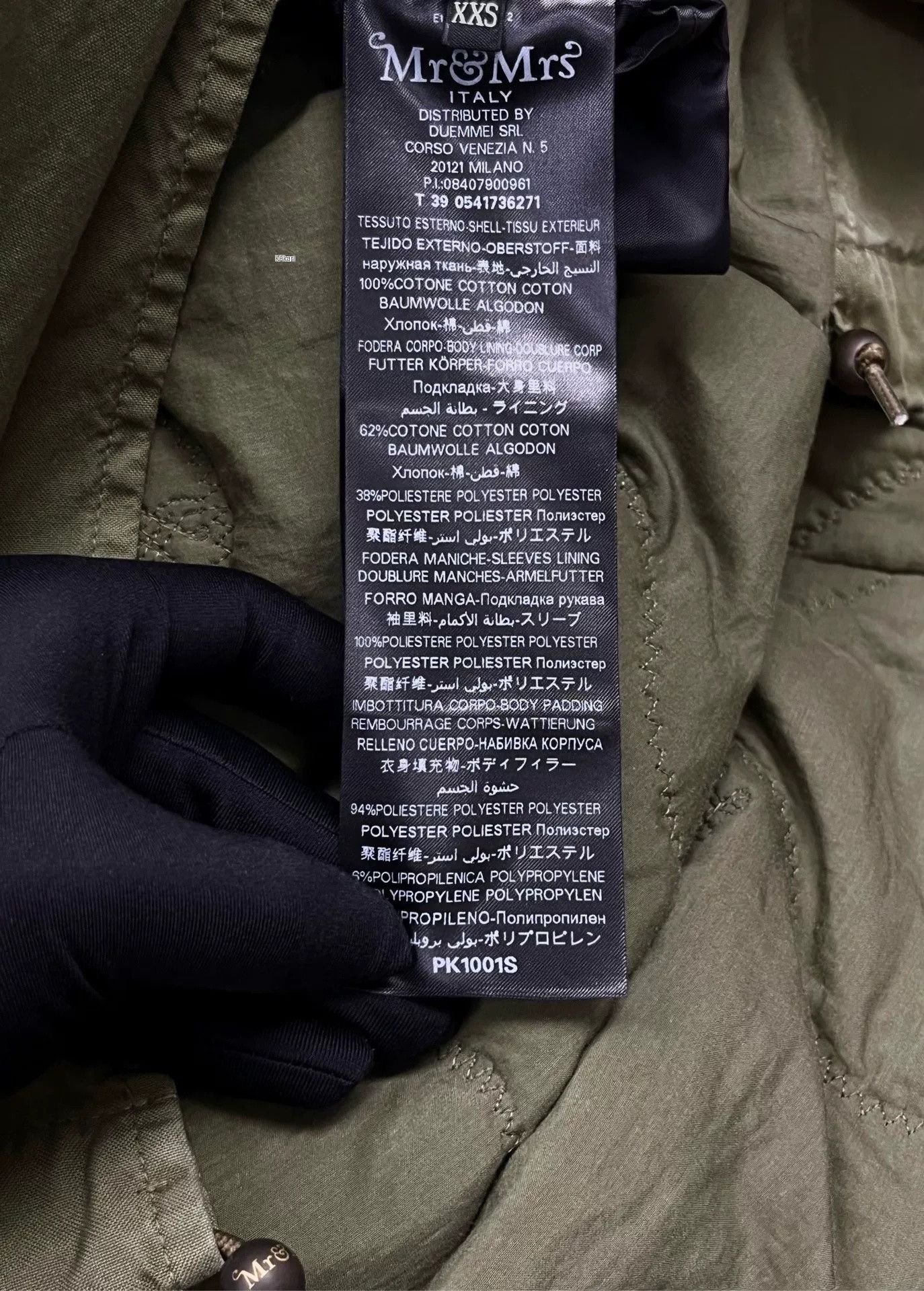 MR & MRS ITALY Mr&Mrs Military Green Embroidered Mink Cotton Coat Size US M / EU 48-50 / 2 - 4 Thumbnail