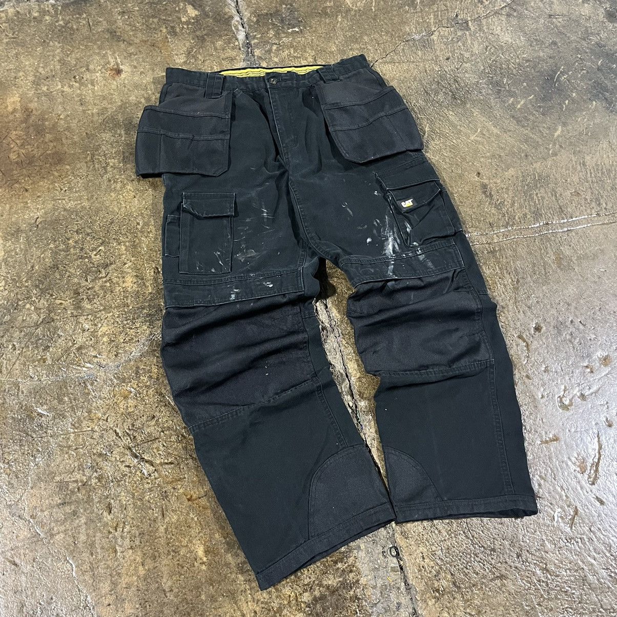 Carhartt × Vintage Crazy Y2K Carhartt Style Cargo Carpenter Workwear Pants Size US 34 / EU 50 - 7 Thumbnail