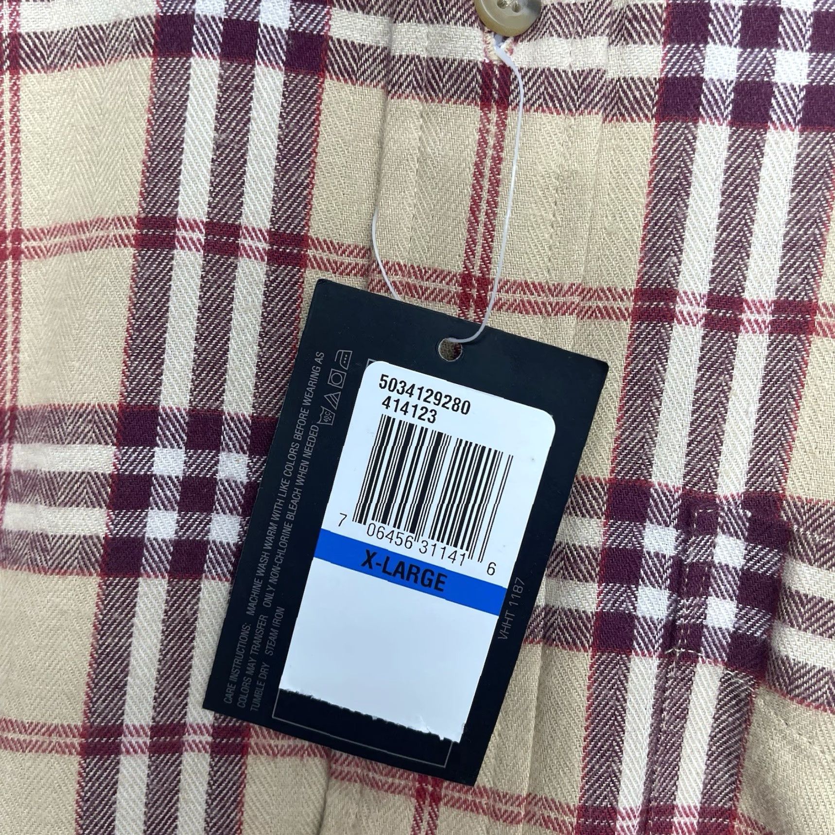 Van Heusen Van Heusen Shirt XL Plaid Flannel Button Up Casual NWT Beige Preppy Work Mens Size US XL / EU 56 / 4 - 4 Thumbnail
