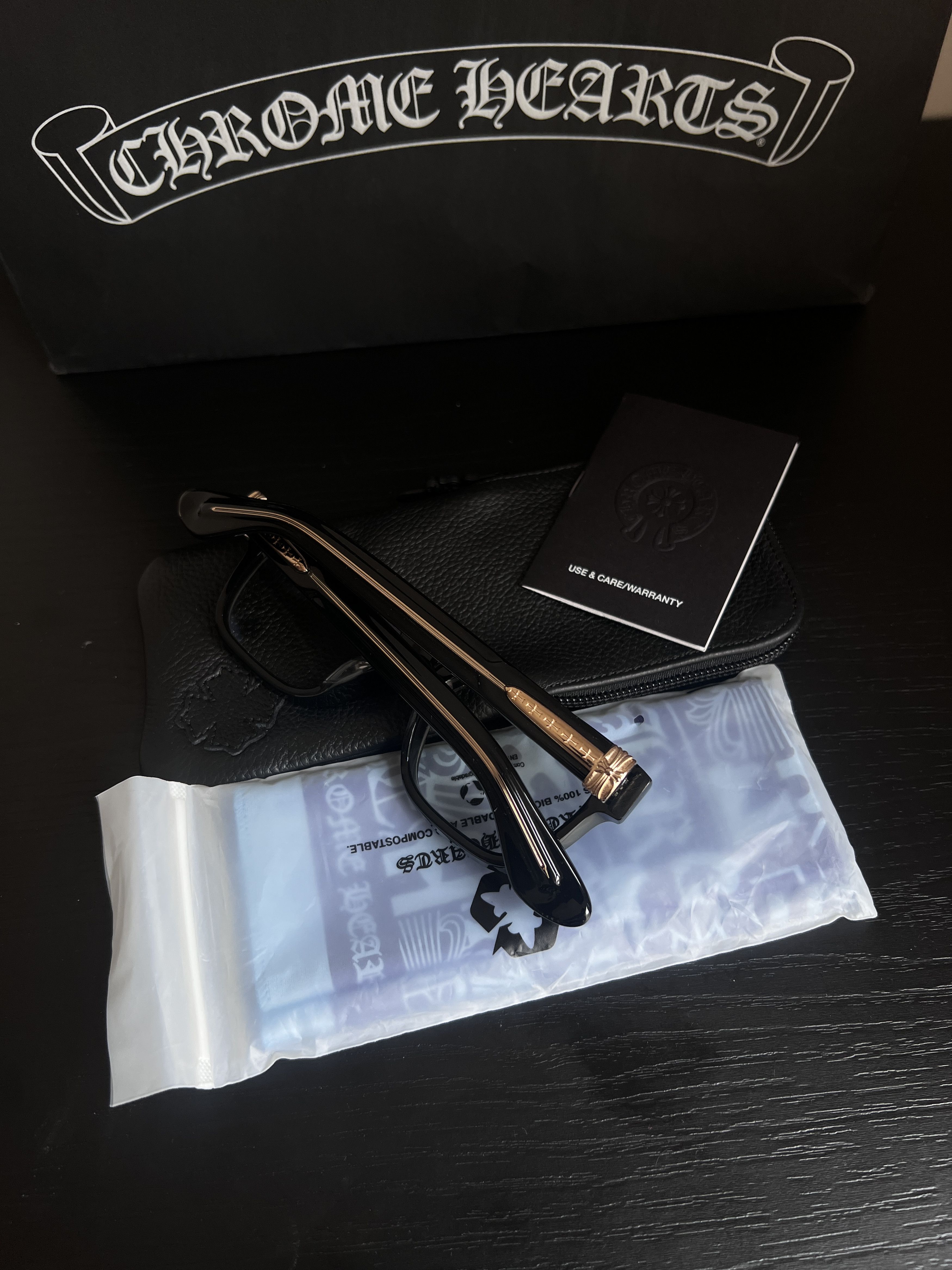 Chrome Hearts Chrome Hearts PEN15 Black/Gold Plated Glasses Size ONE SIZE - 8 Thumbnail