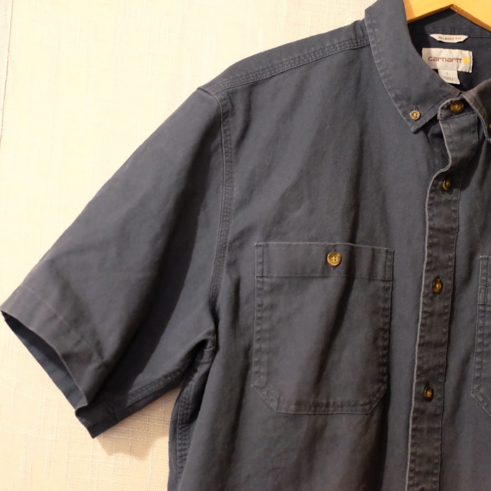 Carhartt Carhartt Shirt Blue Relaxed Fit Button-Down Men's L Size US L / EU 52-54 / 3 - 2 Thumbnail