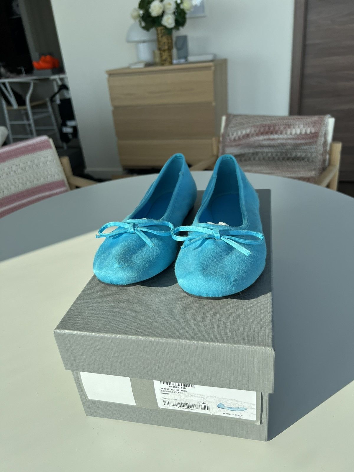 Balenciaga Leopold flat ballerina shoes