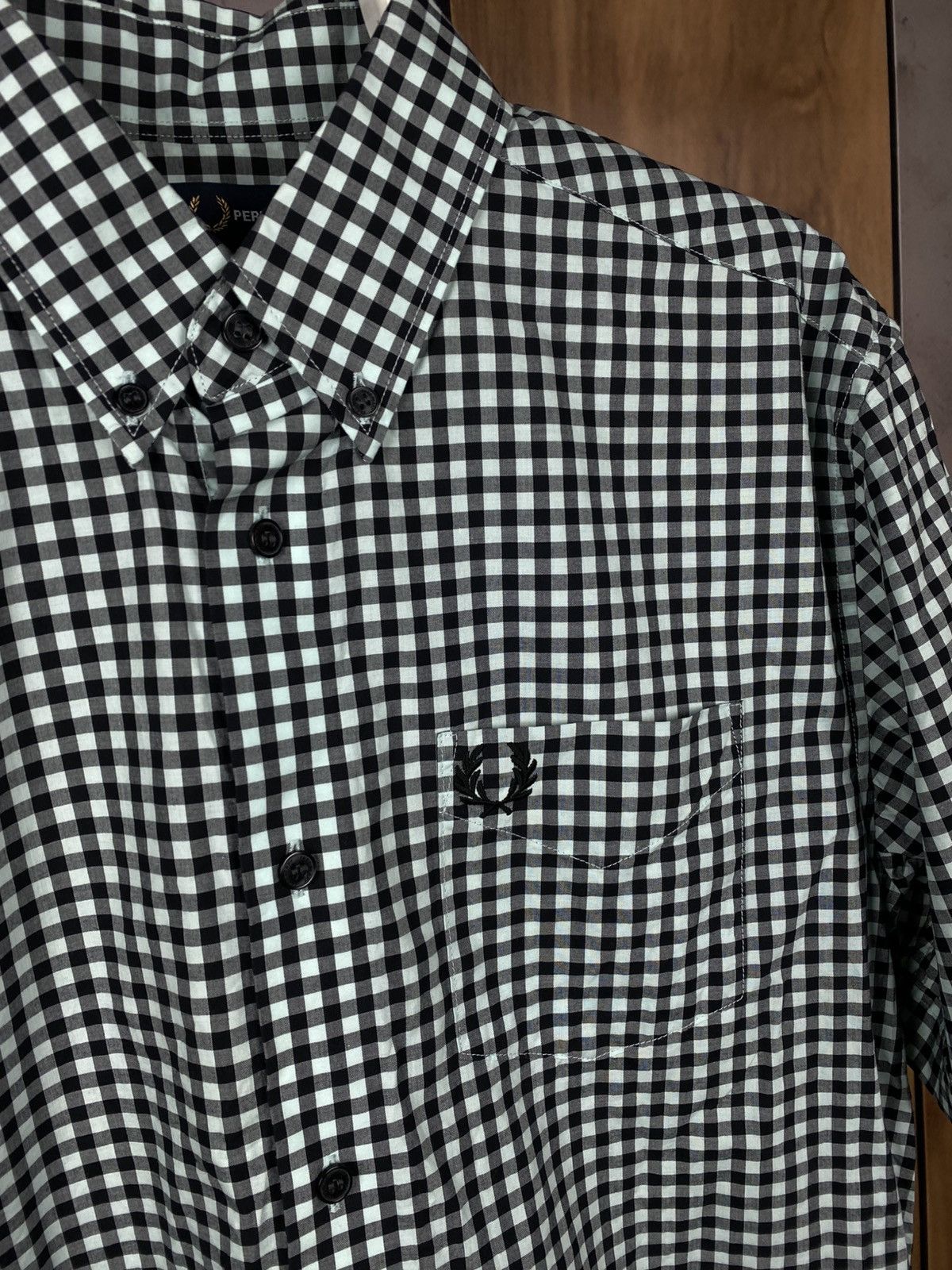 Fred Perry 🦚Shirt Short Sleeve Fred Perry Checkered Flannel Luxury Tee🦚 Size US M / EU 48-50 / 2 - 2 Thumbnail