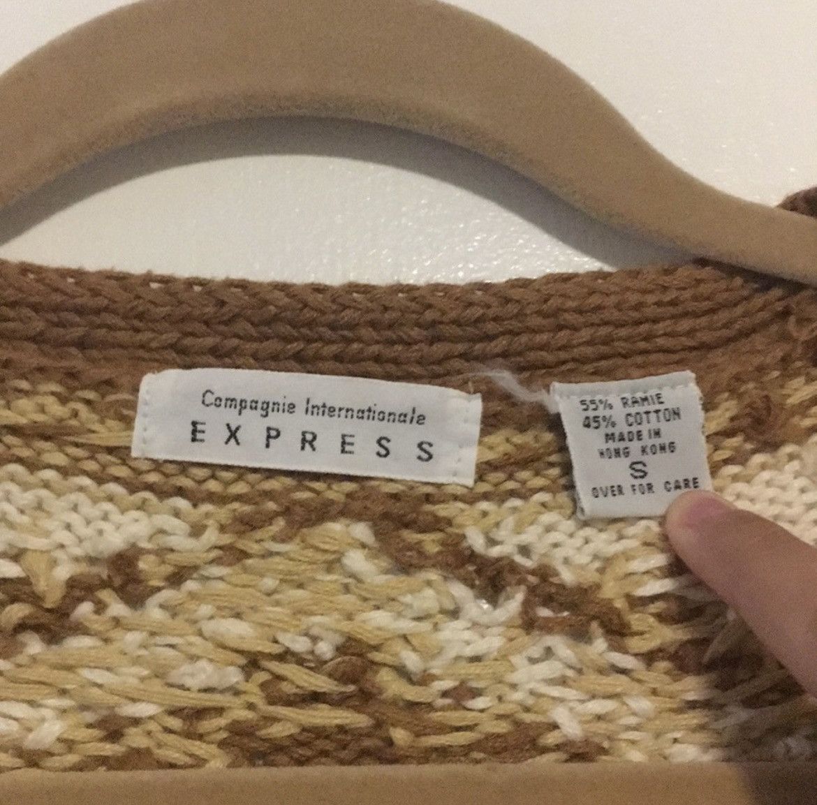 Express Express Campagnie Internationale V-Neck Sweater Size S / US 4 / IT 40 - 2 Thumbnail