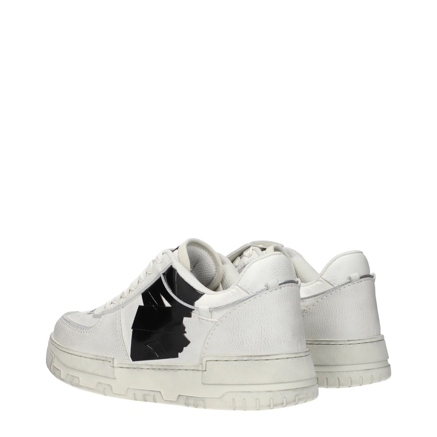 44 LABEL GROUP ob1o1e1025 Low-Top Sneakers in Off White/Black Size US 9 / EU 42 - 3 Thumbnail