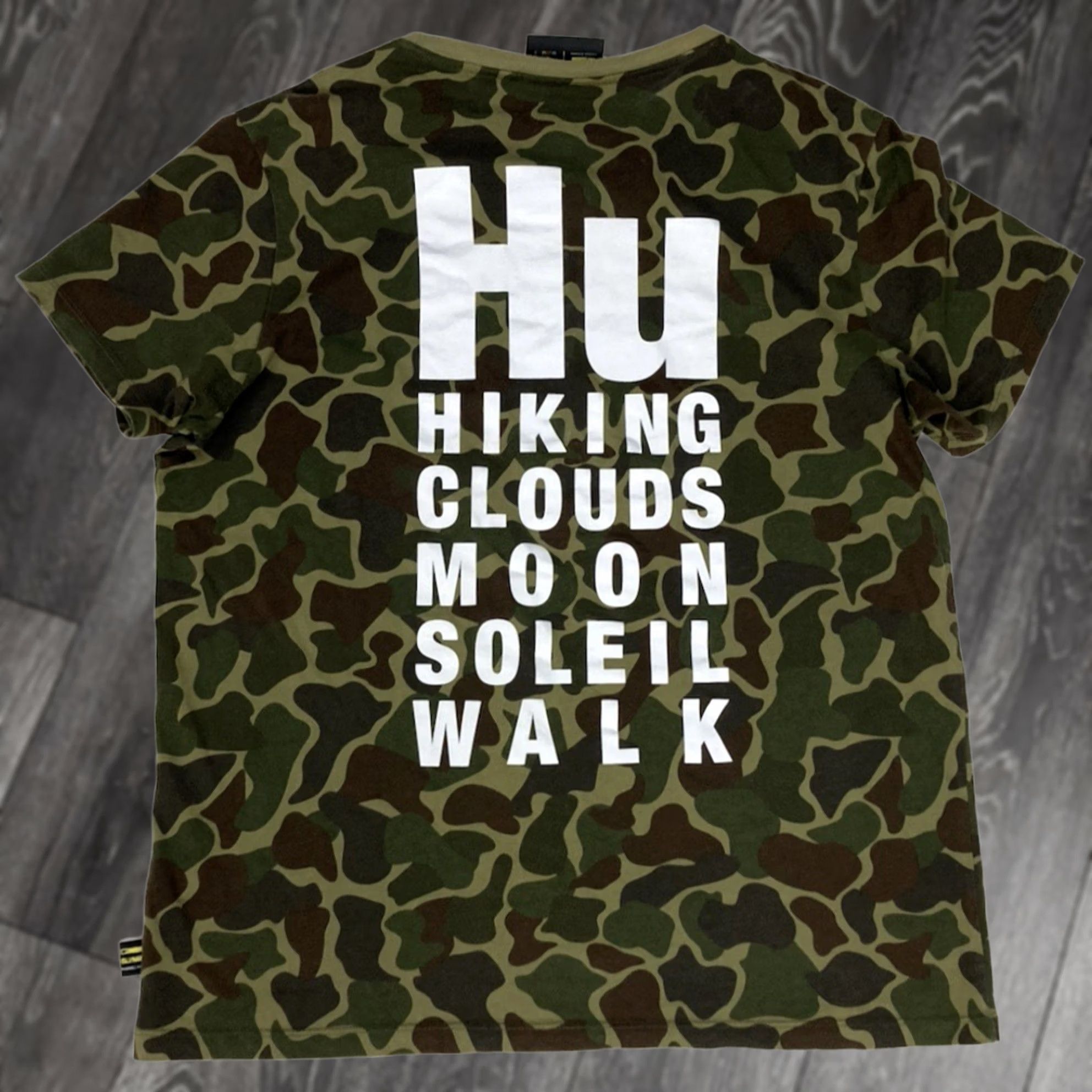 Adidas VINTAGE Adidas Pharrell Williams Hu Graphic T-shirt Men Medium Green Camo Size US M / EU 48-50 / 2 - 1 Thumbnail