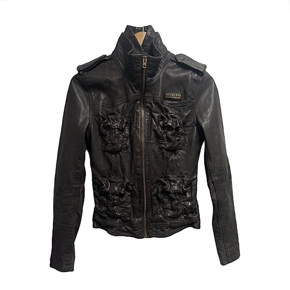 Superdry Super dry cargo leather jacket Size US S / EU 44-46 / 1 - 1 Thumbnail