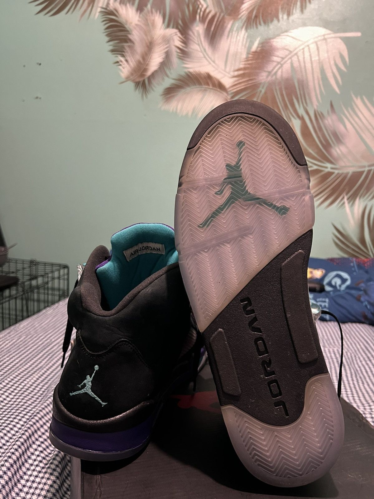 Jordan Brand black grape Jordan 5s Size US 14 / EU 47 - 4 Thumbnail
