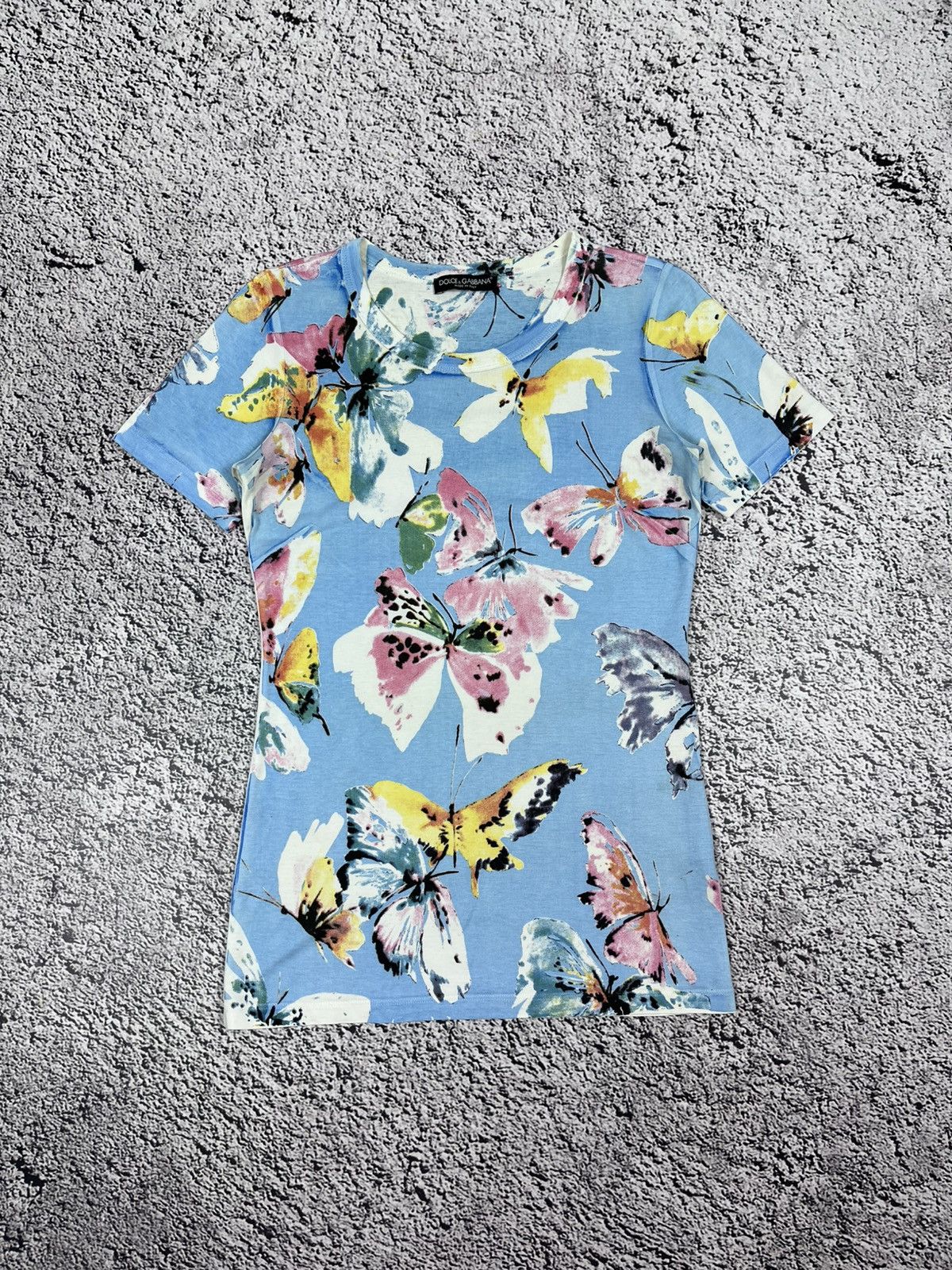 Dolce & Gabbana Dolce & Gabbana All-Over AOP Butterfly Pappilon Tee S Size M / US 6-8 / IT 42-44 - 1 Thumbnail