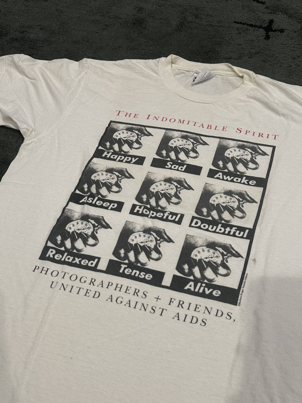 Barbara Kruger × Vintage Vintage 1990’s Barbra Krueger “United Against Aids” Tee Size US L / EU 52-54 / 3 - 2 Thumbnail